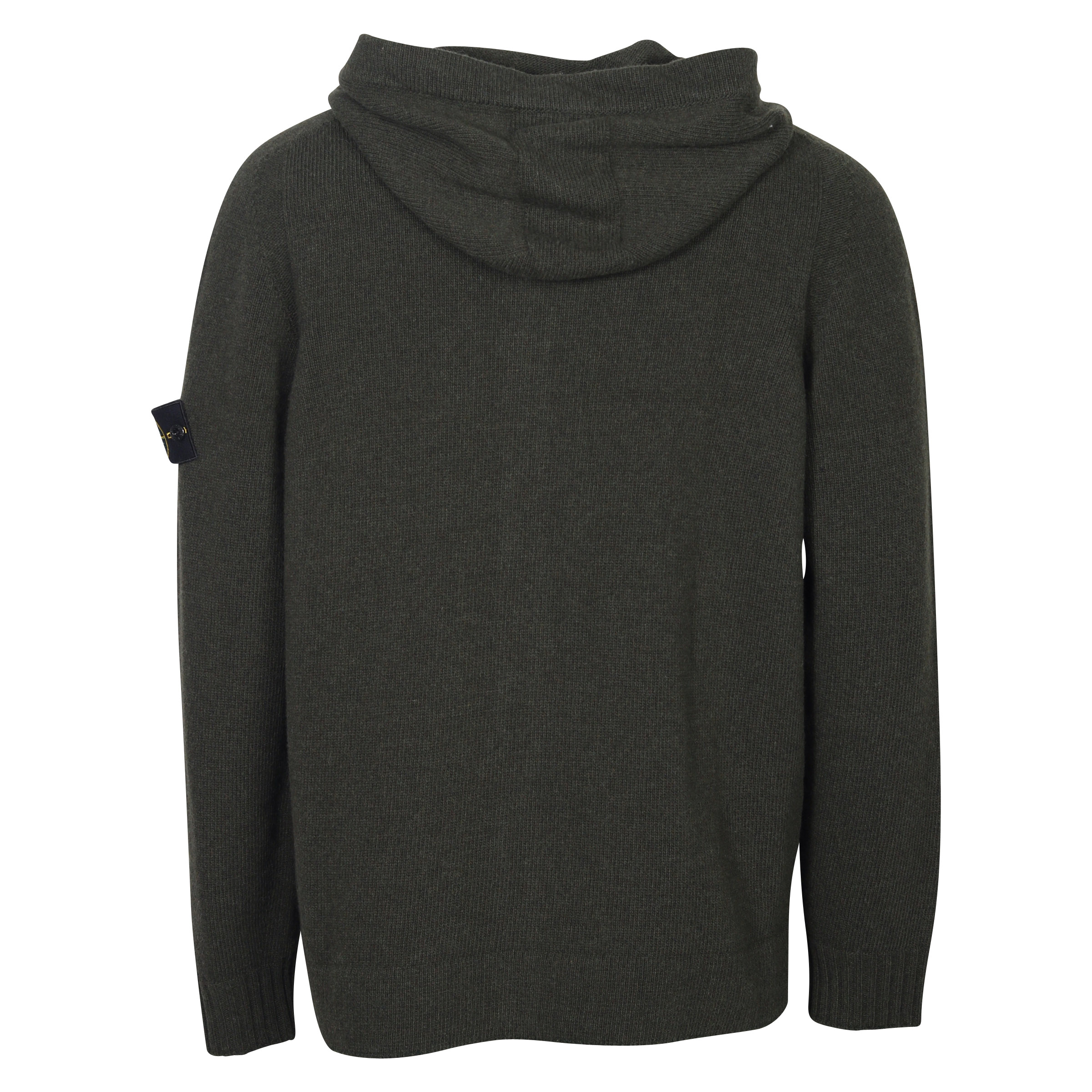 Stone Island Hooded Knit Cardigan Olive