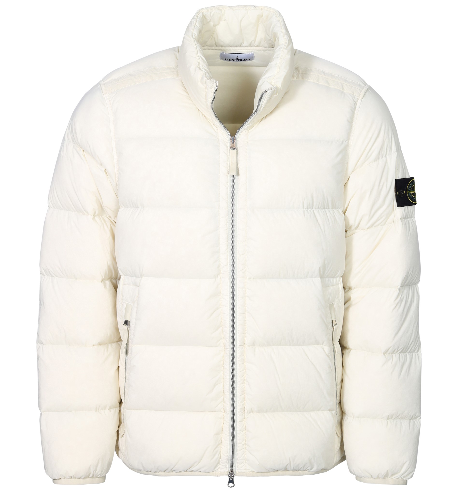 STONE ISLAND Down Jacket in Cream