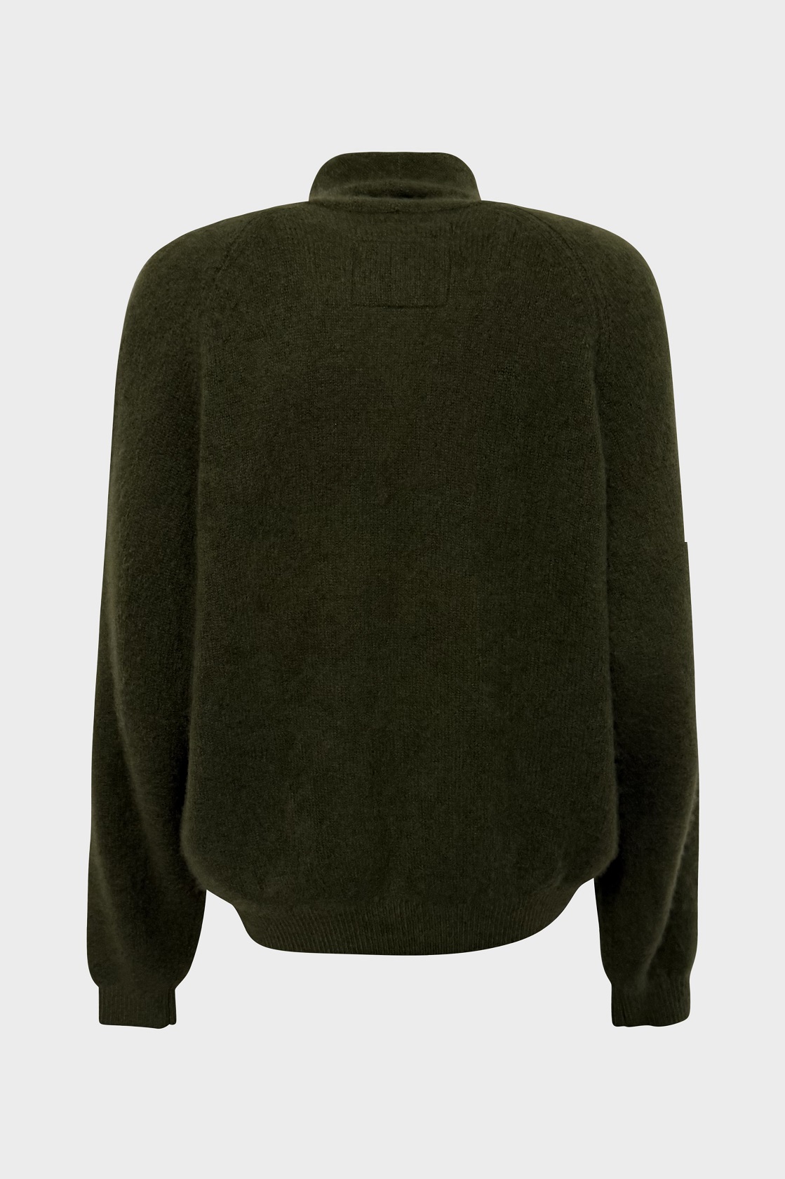 FRENCKENBERGER Fluffy Short Cashmere Cardigan in Mountain Green M