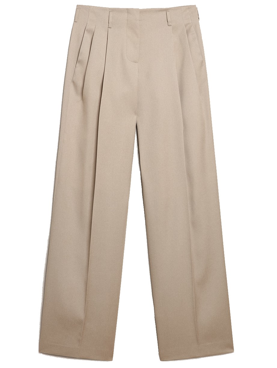 Golden Goose Wide Leg Pant Flavia in Roasted Cashew