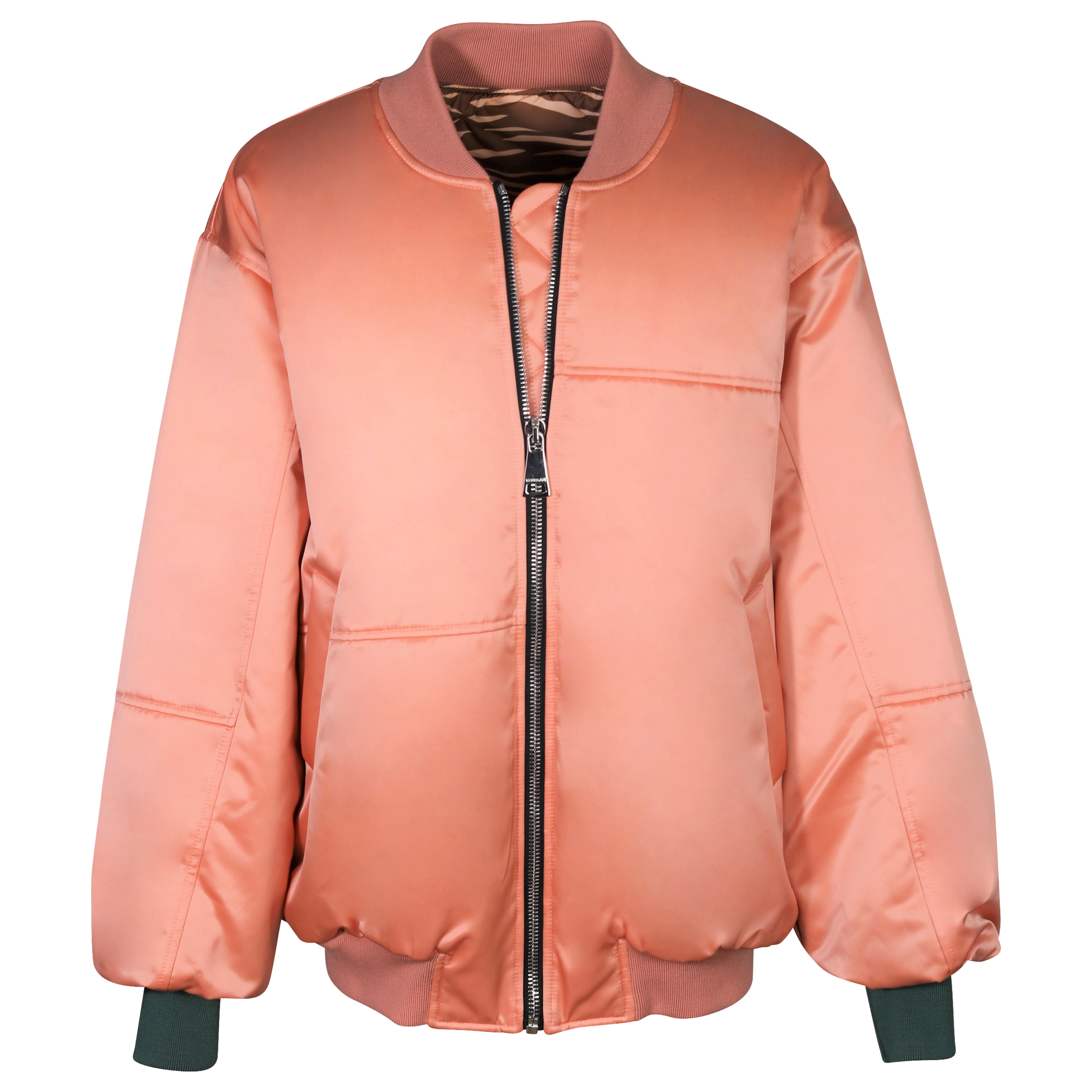 Khrisjoy Puffer Bomber Jacket Salmon