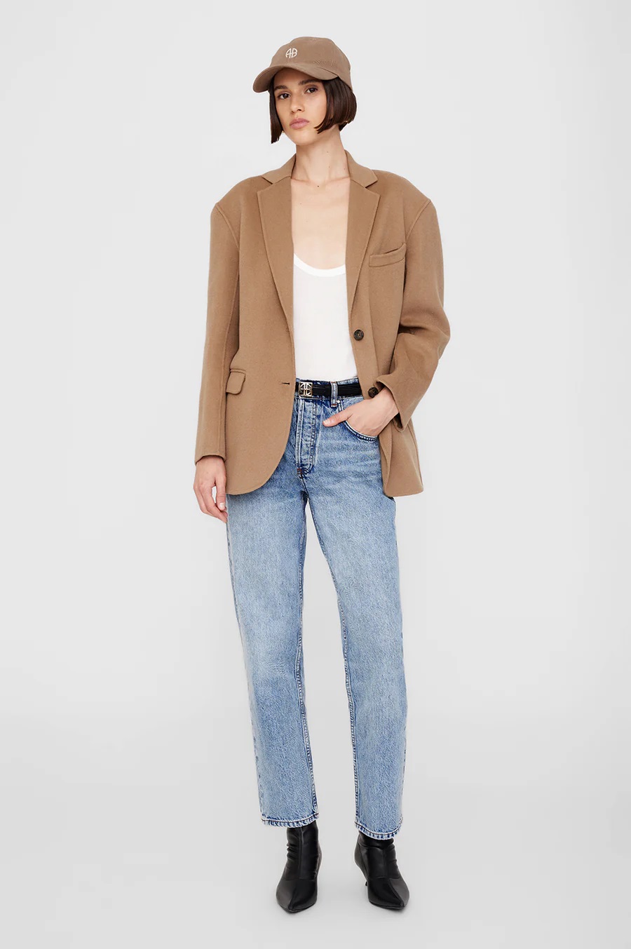 ANINE BING Jeremy Baseball Cap AB in Camel