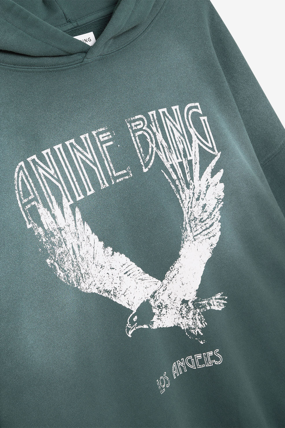 Anine Bing Ash Eagle Sweat Hoodie in Emerald Green S