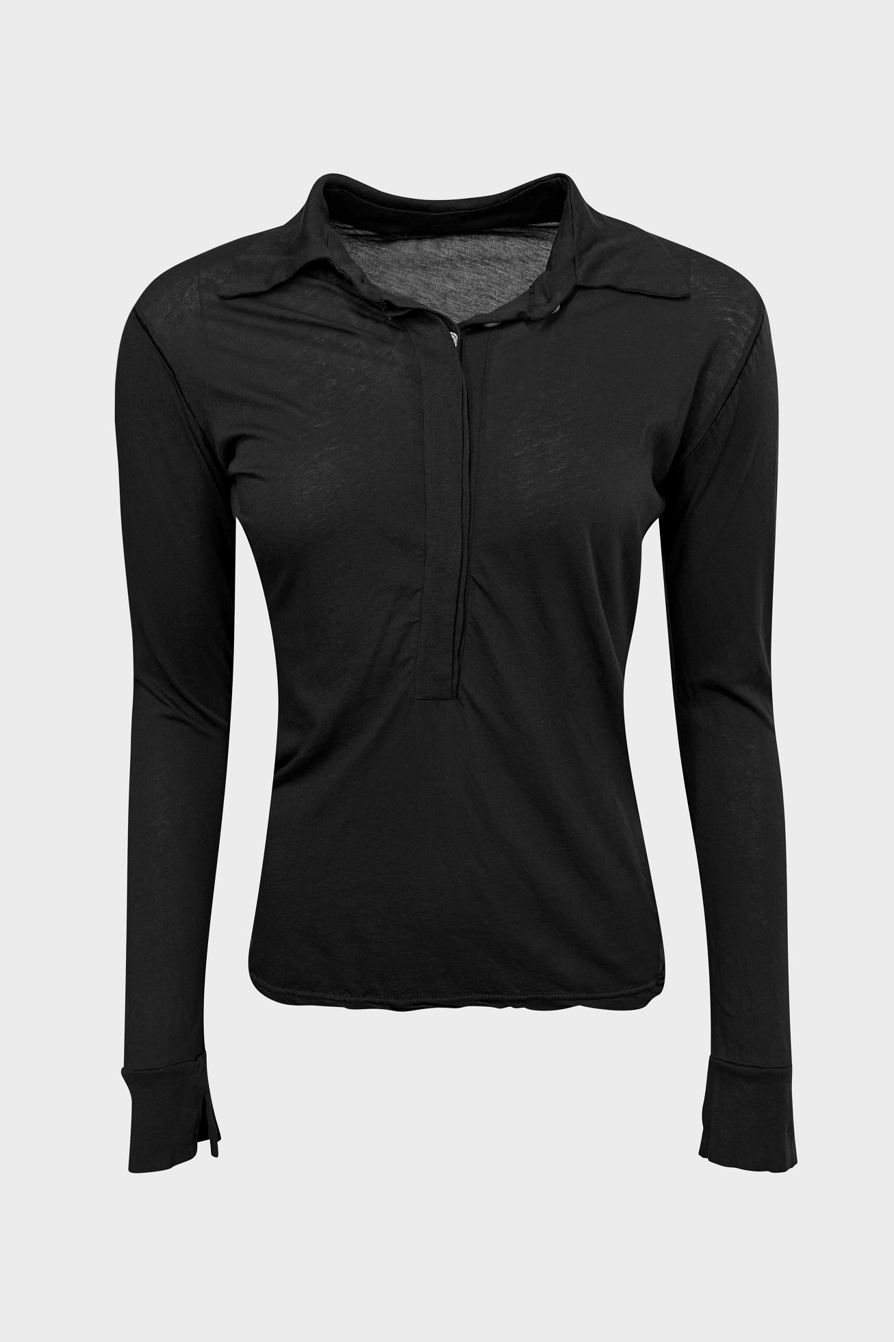 ALL III Polo Shirt Cotton Tissue in Black