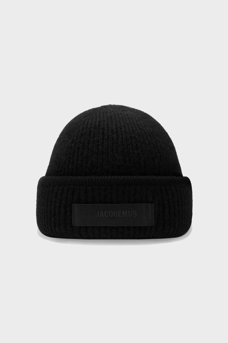 JACQUEMUS Gros Grain Beanie in Black