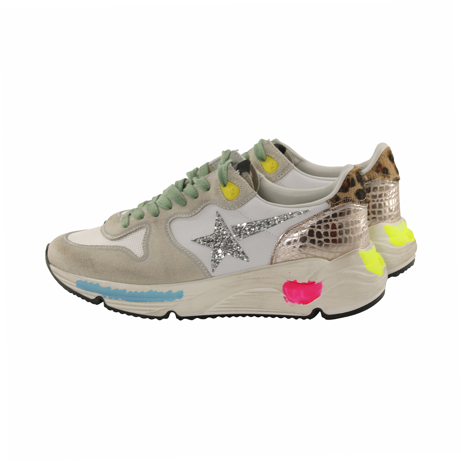 Golden Goose Sneaker Running Ice/Gold