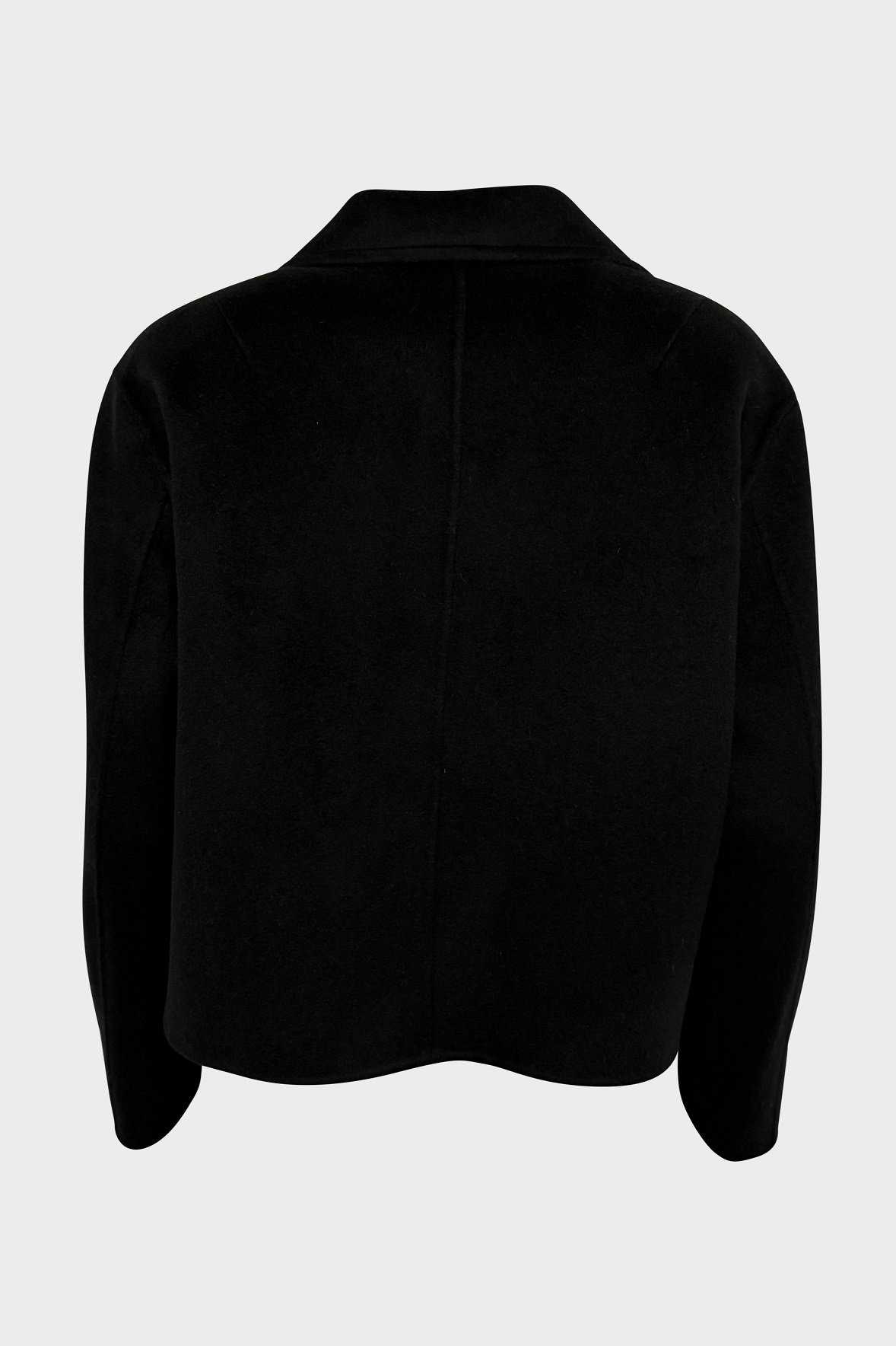 FLONA Cropped Caban Jacket in Black
