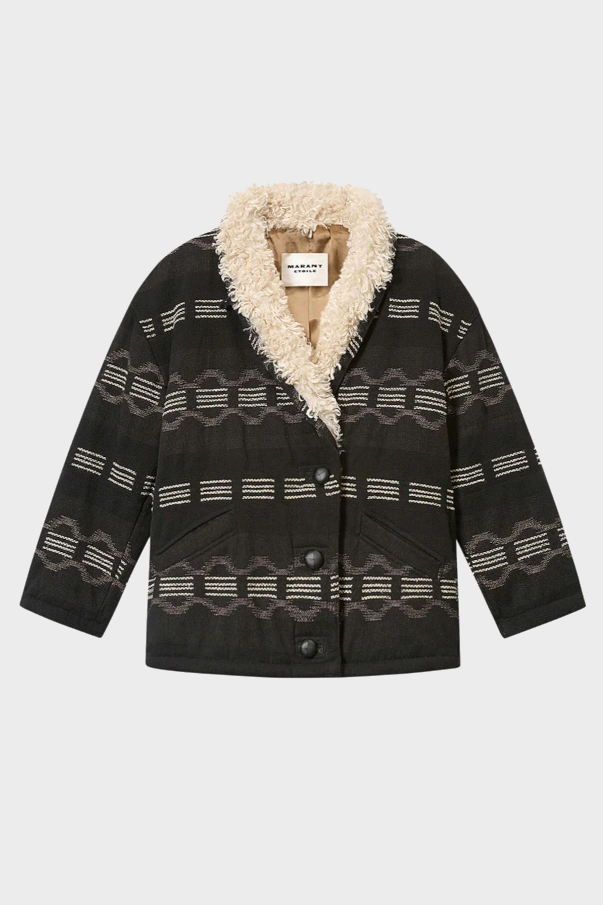 ISABEL MARANT ÉTOILE Qayla Coat in Faded Black