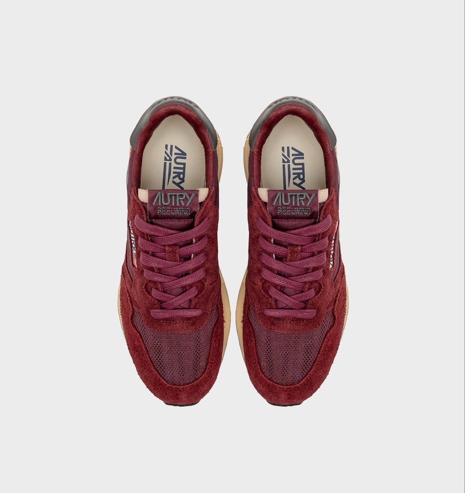 AUTRY ACTION SHOES Reelwind Low Sneaker Suede/Mesh/Bordeaux