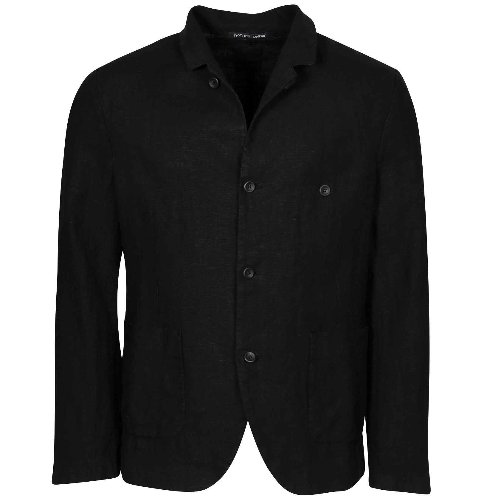 HANNES ROETHER Linen Jacket in Black S