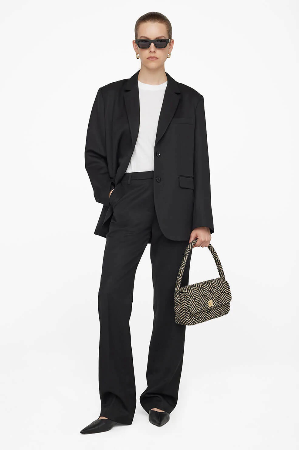 Anine Bing Classic Pant in Black 40