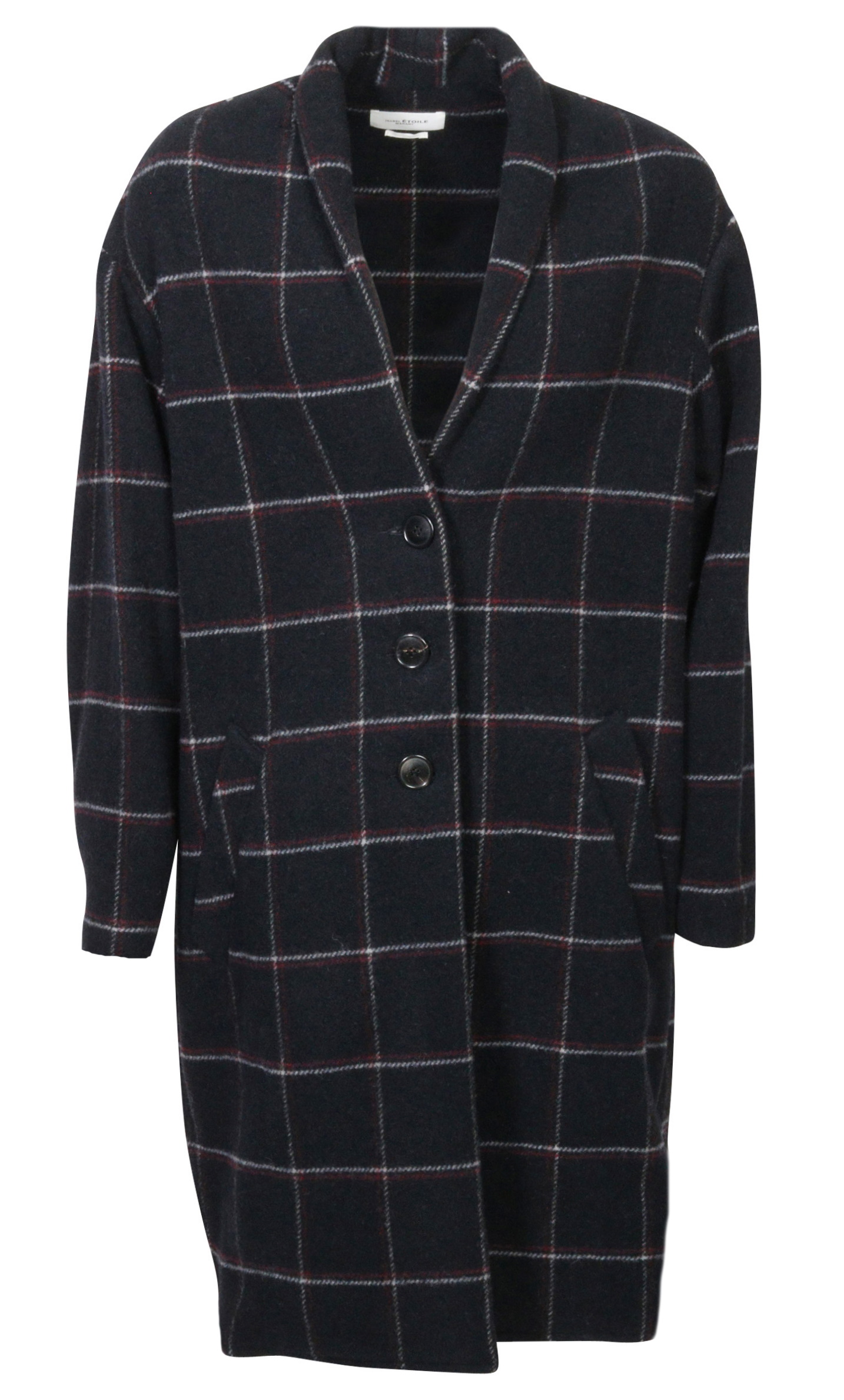 Isabel Marant Étoile Check Coat Gabriel Black Check