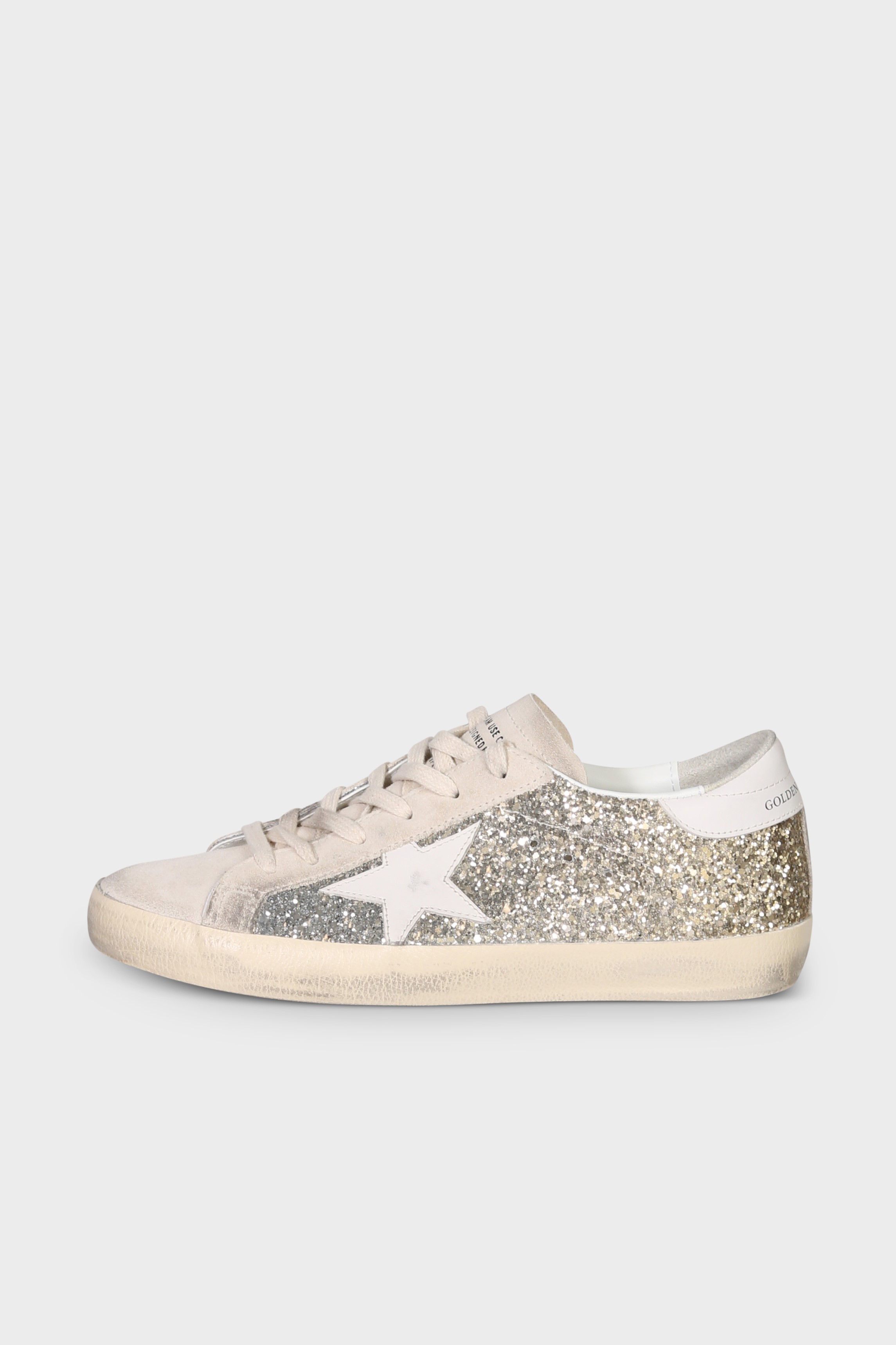 GOLDEN GOOSE Superstar Silver/Gold Glitter