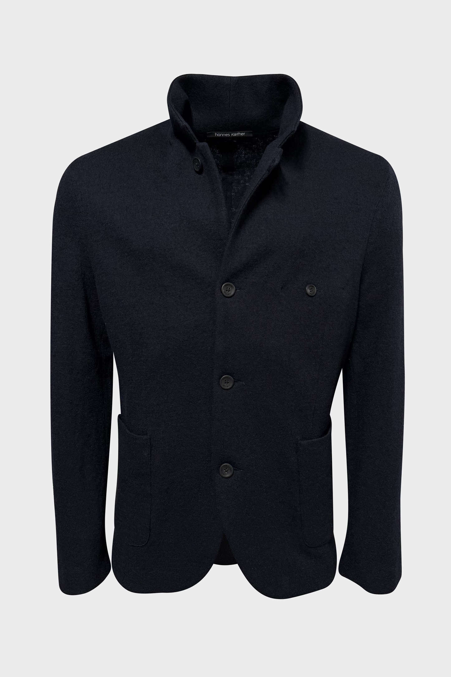 HANNES ROETHER Light Wool Jacket in Navy