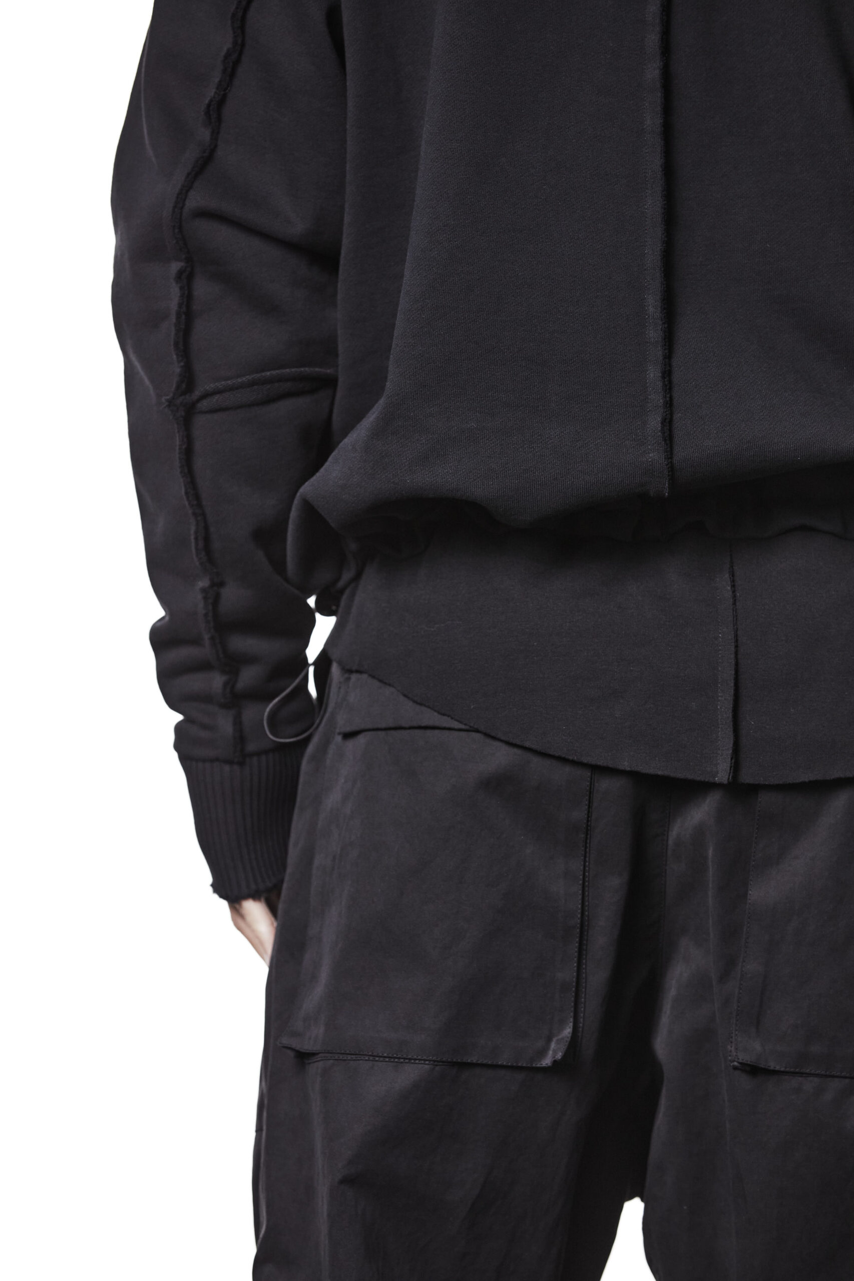 THOM KROM Oversize Zip Hoodie in Black
