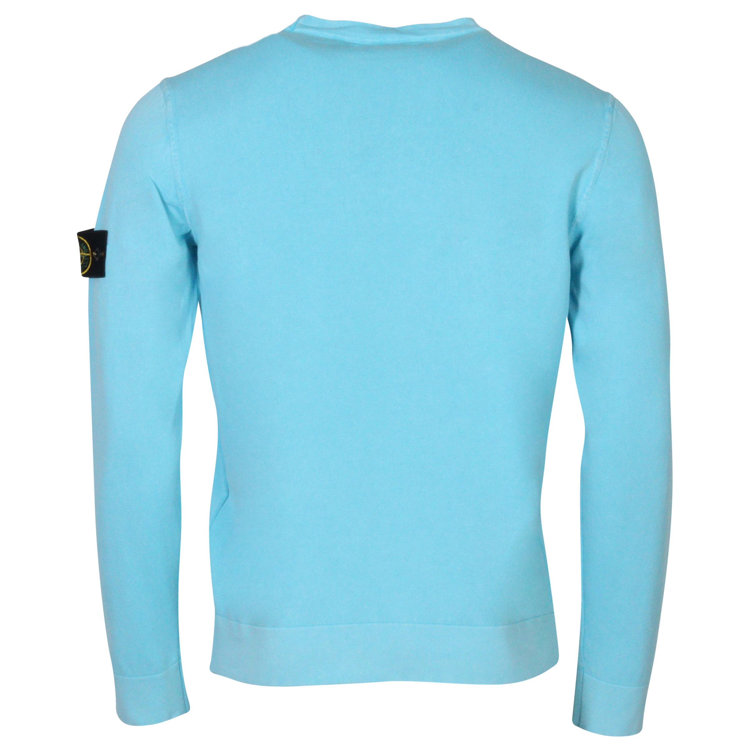 Stone Island Crew Neck Knit Sweater Turquoise Washed
