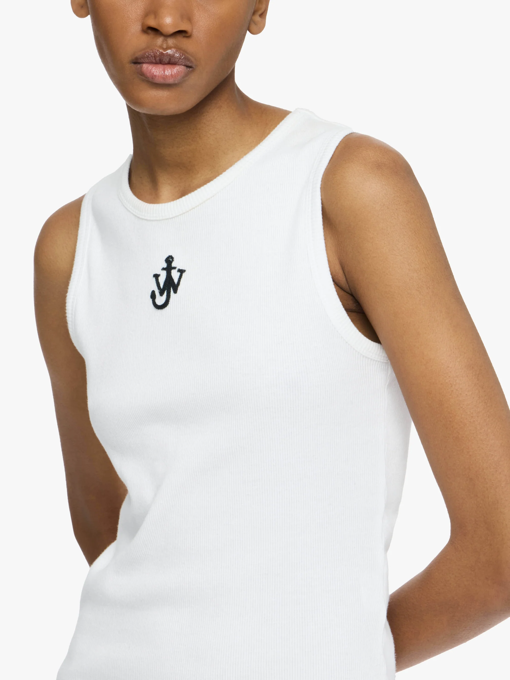 JW ANDERSON Anchor Embroidery Top in White