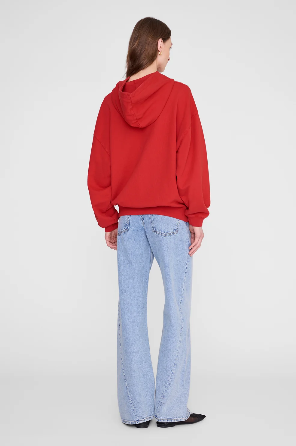 ANINE BING Harvey Sweatshirt in Tango Red