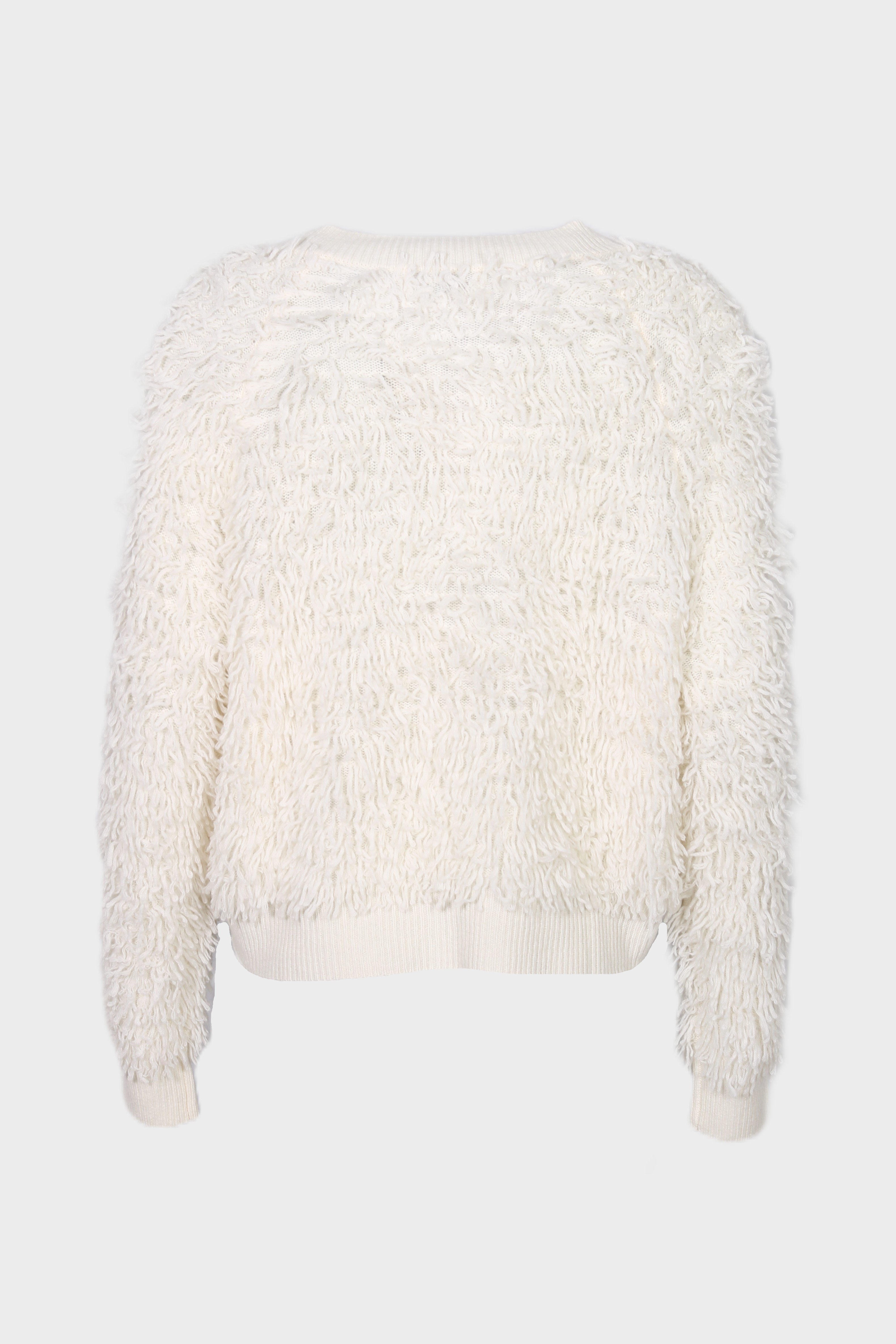 FLONA Cashmere Fringe Cardigan in Cream