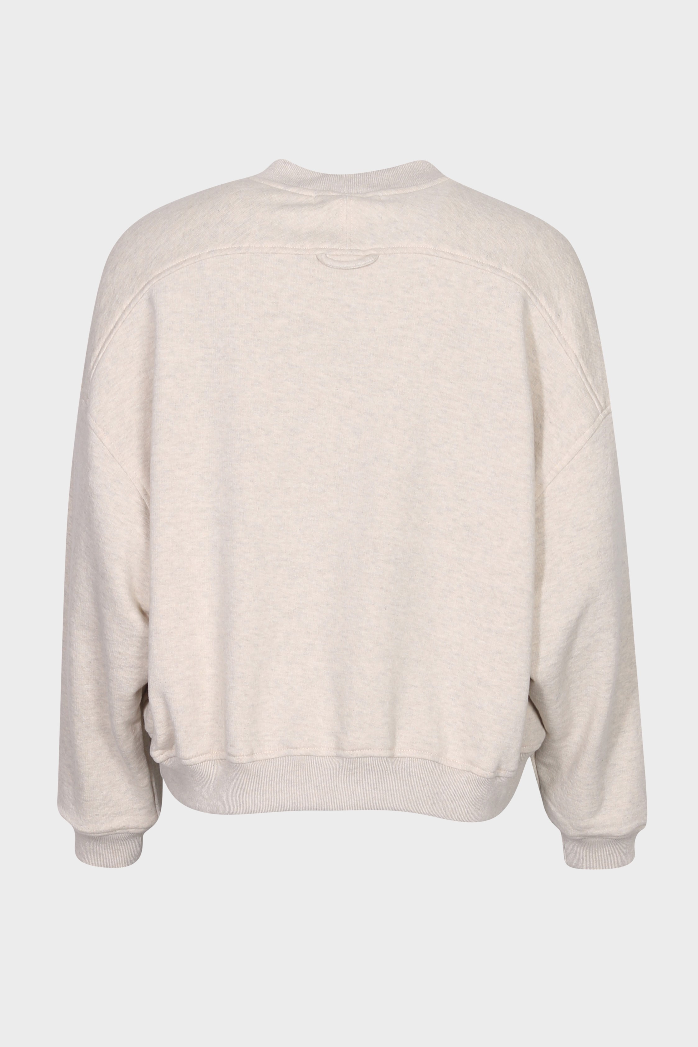 6397 Boxy Crewneck Sweater in Heather Oat XS
