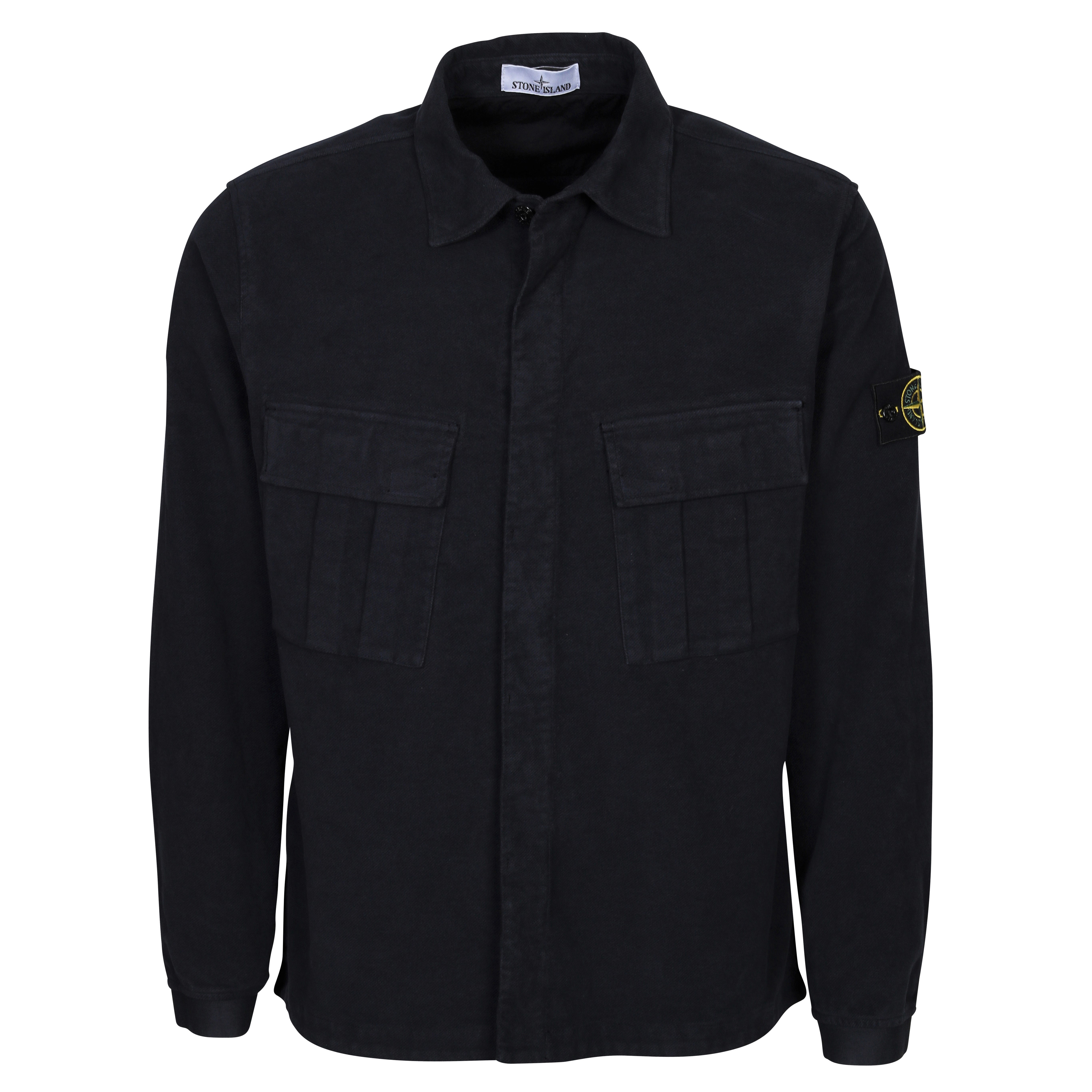 Stone Island Cotton Overshirt in Navy