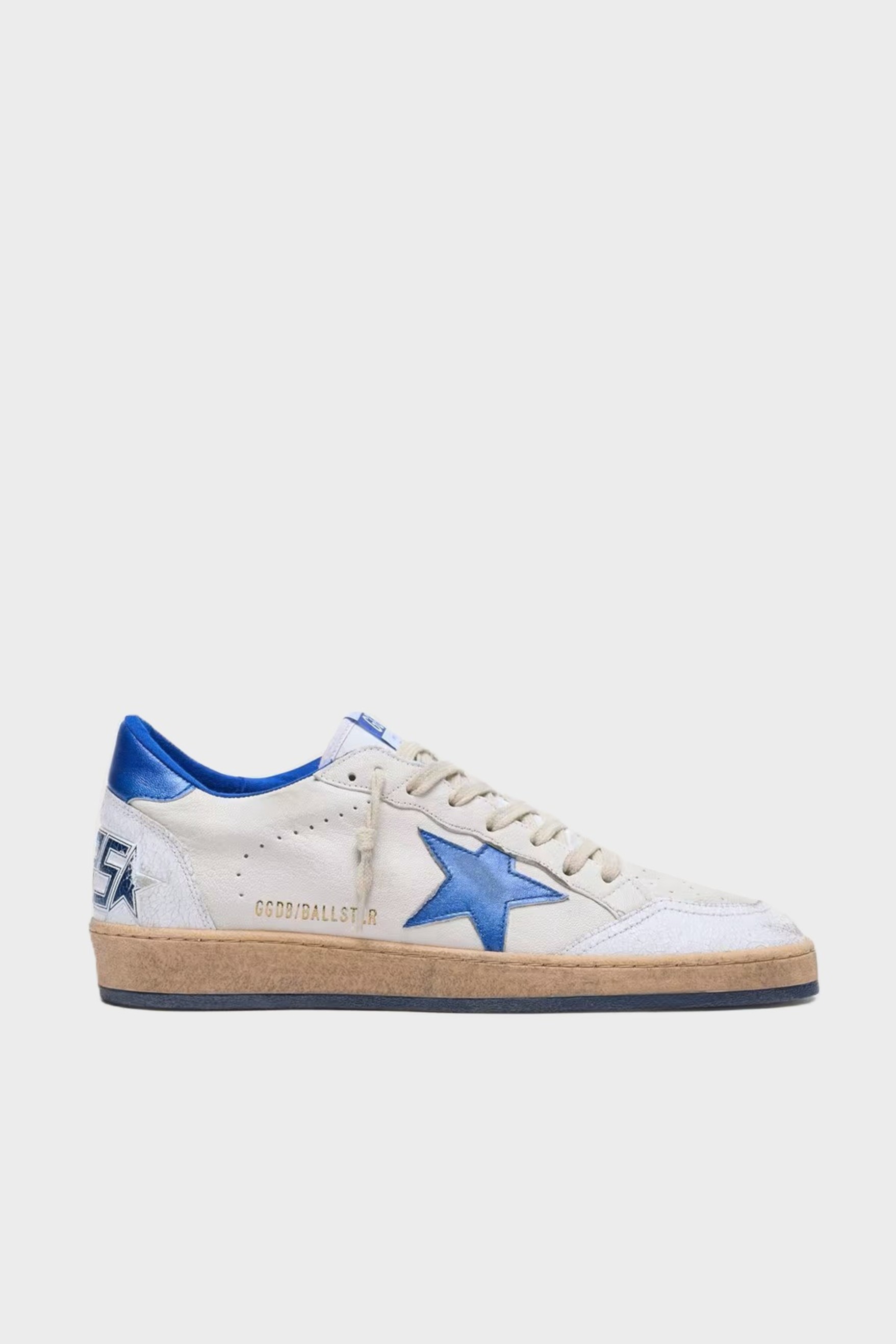 GOLDEN GOOSE Ballstar Nappa in White/Royal Blue