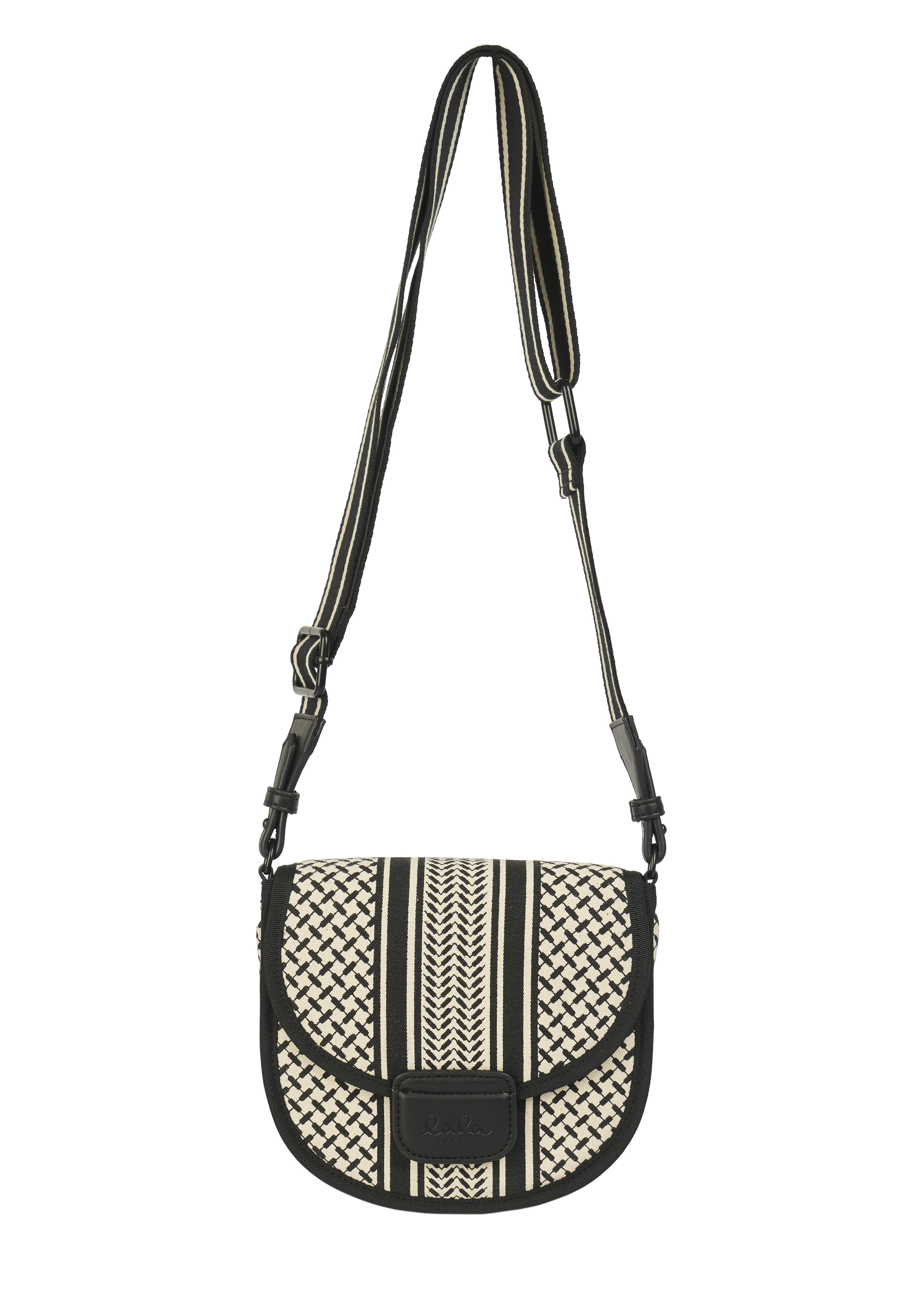Lala Berlin Candy Crossbody Bag in Heritage Off White / Black