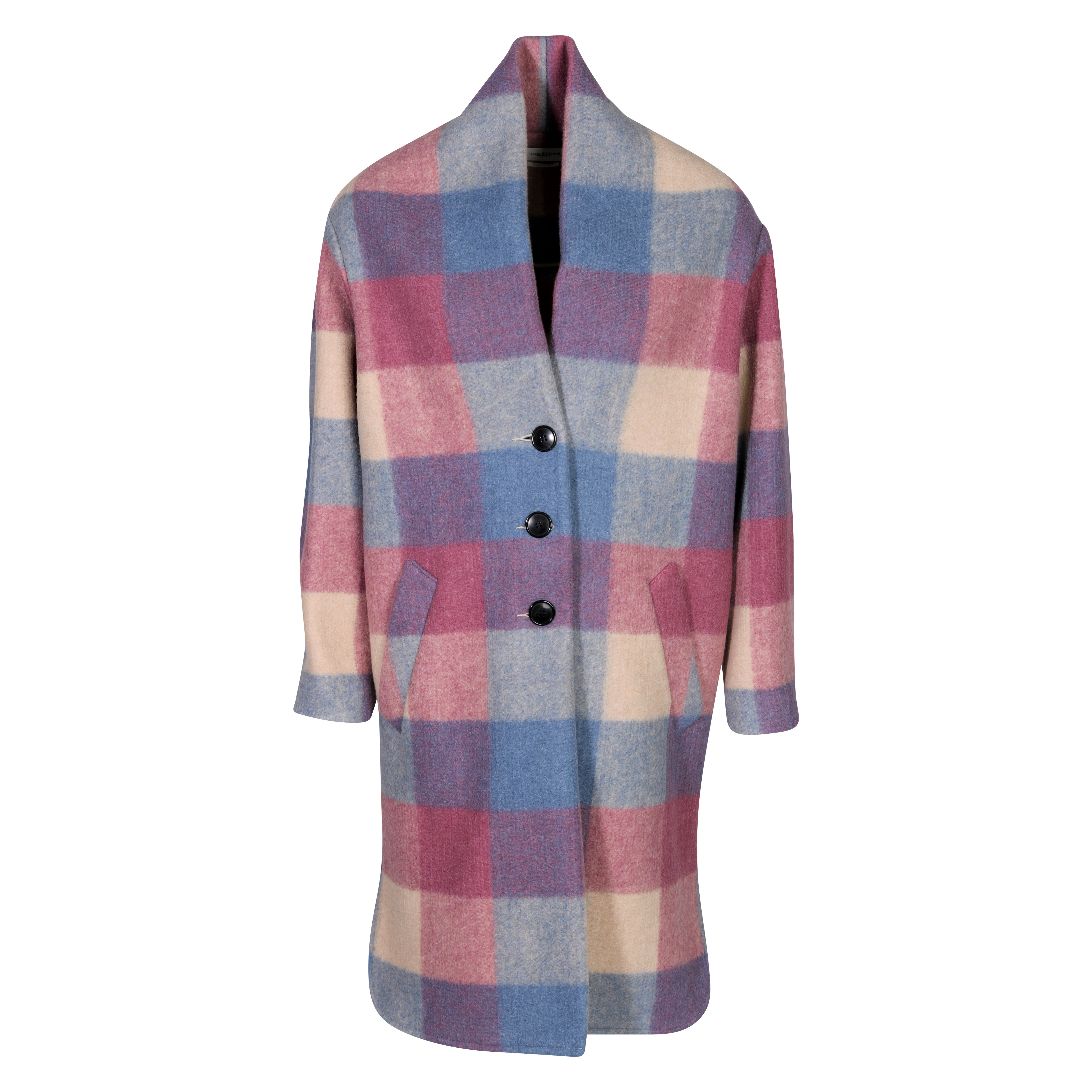 Isabel Marant Étoile Check Coat Gabriel in Rosewood