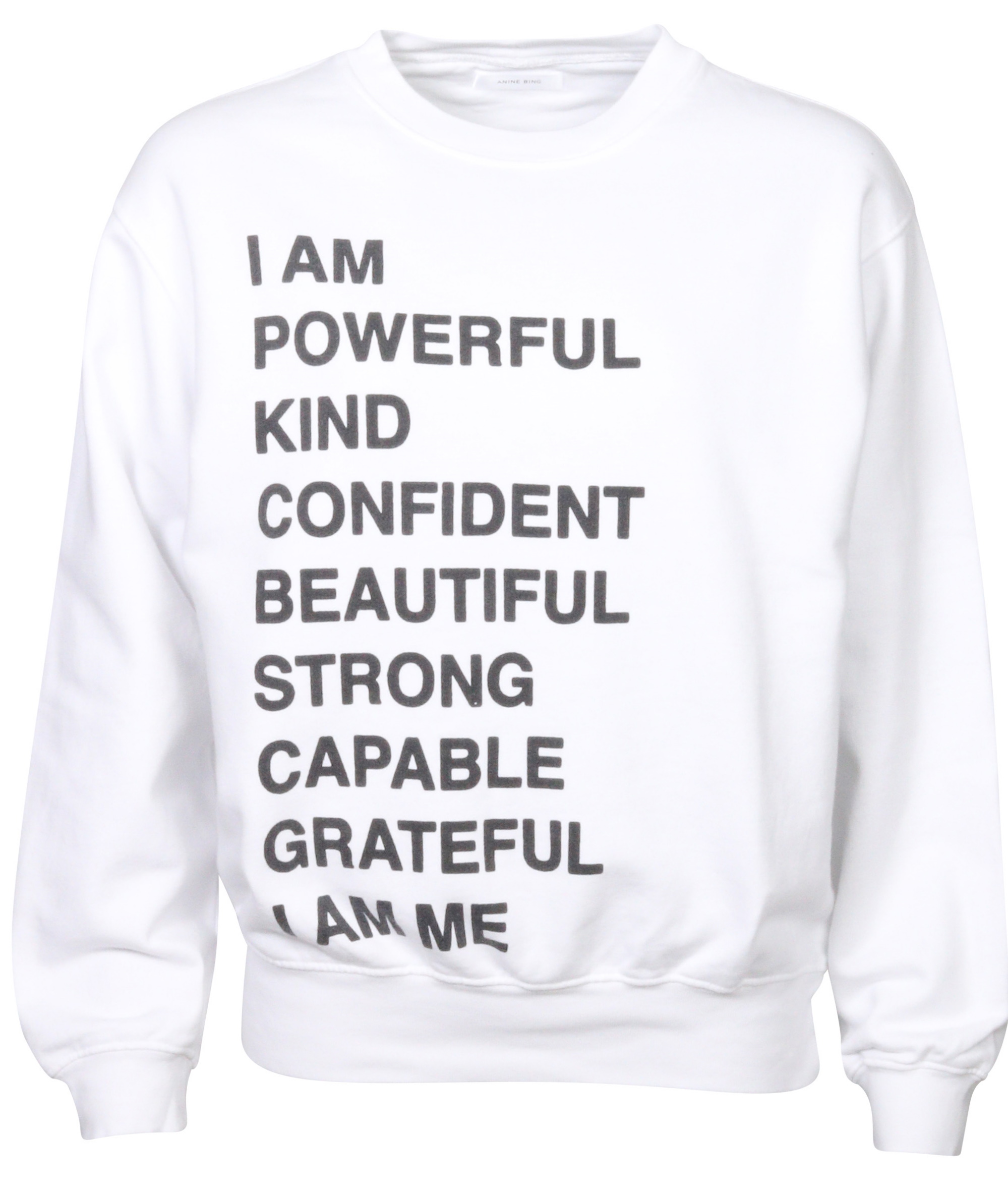 Anine Bing Sweatshirt Empowerment White Printed