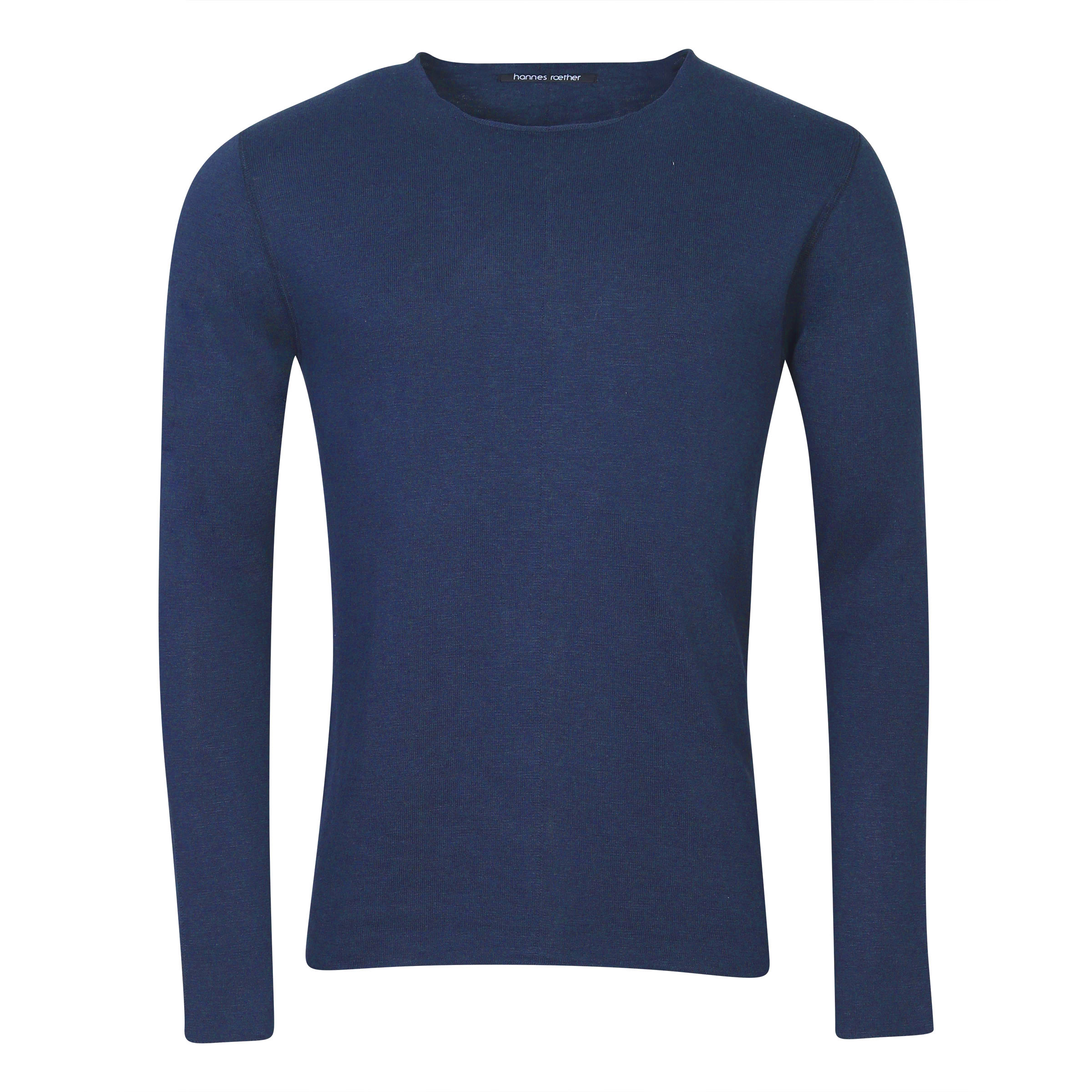Hannes Roether Cotton Pullover Navy