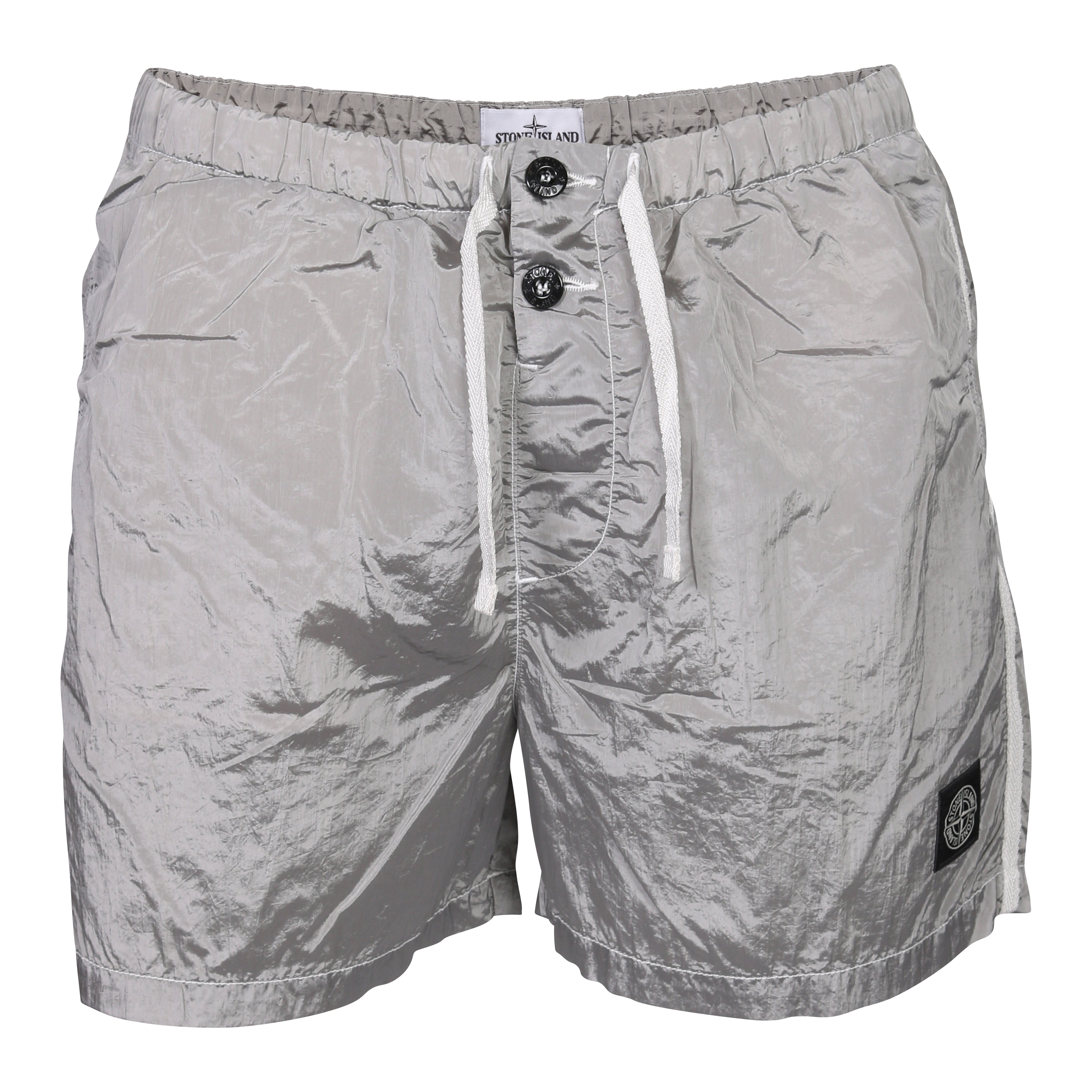 Stone Island Swim Shorts in Shiny Light Grey