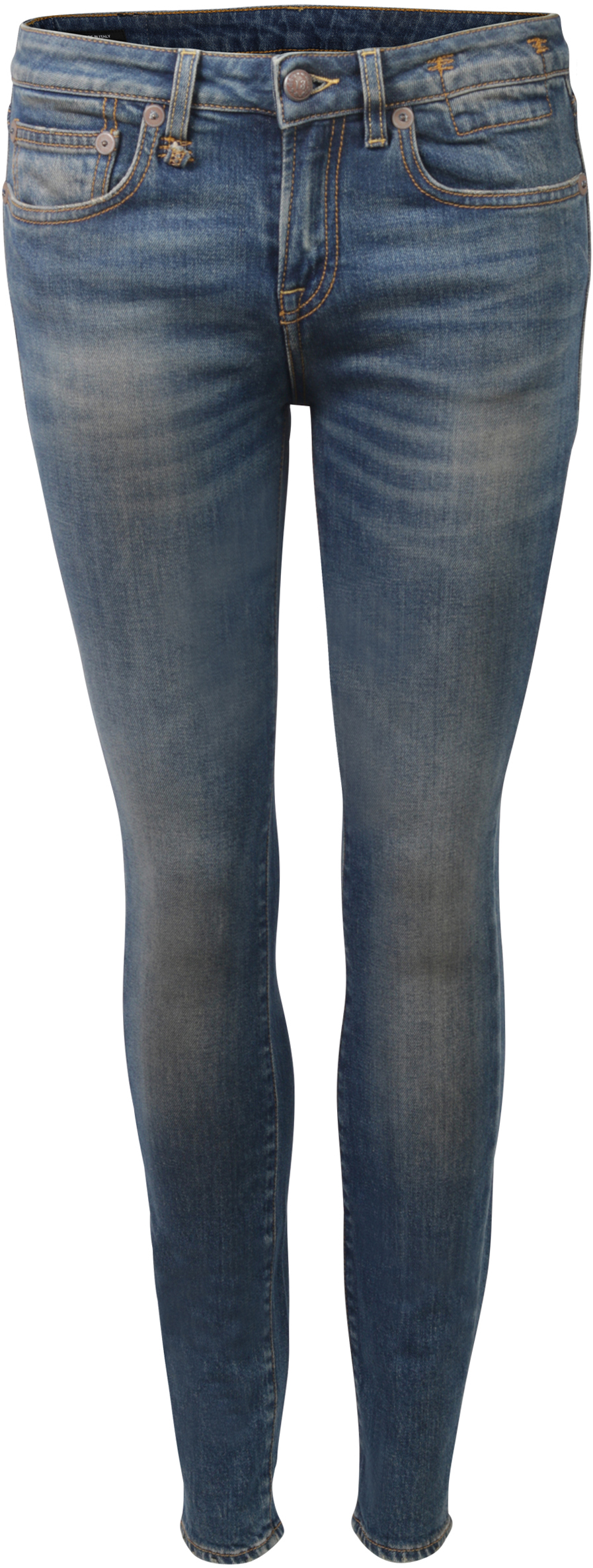 R13 Alison Skinny Jeans Emerson blau