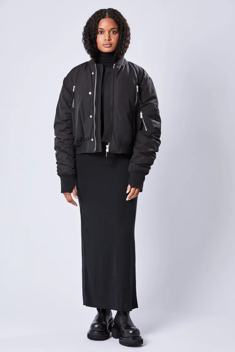 THOM KROM Padded Bomberjacket in Black XS