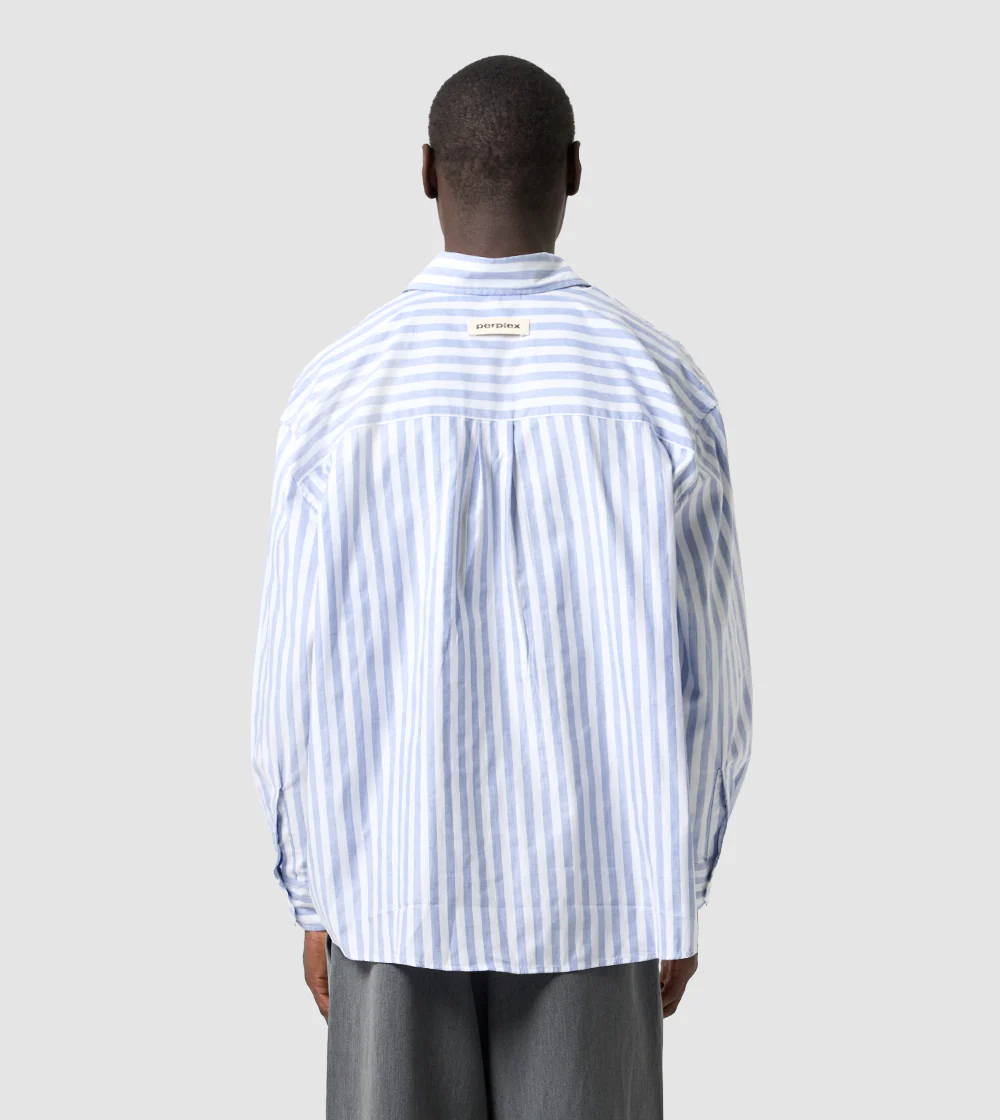 PERPLEX Striped Oversize Shirt in Blue