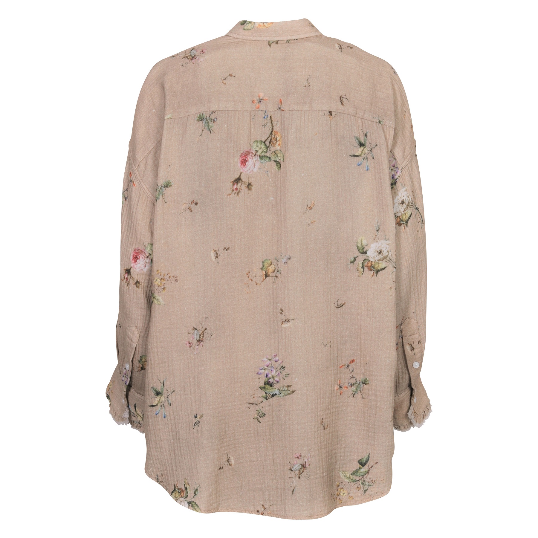 R13 Drop Neck Tuxedo Shirt in Khaki M