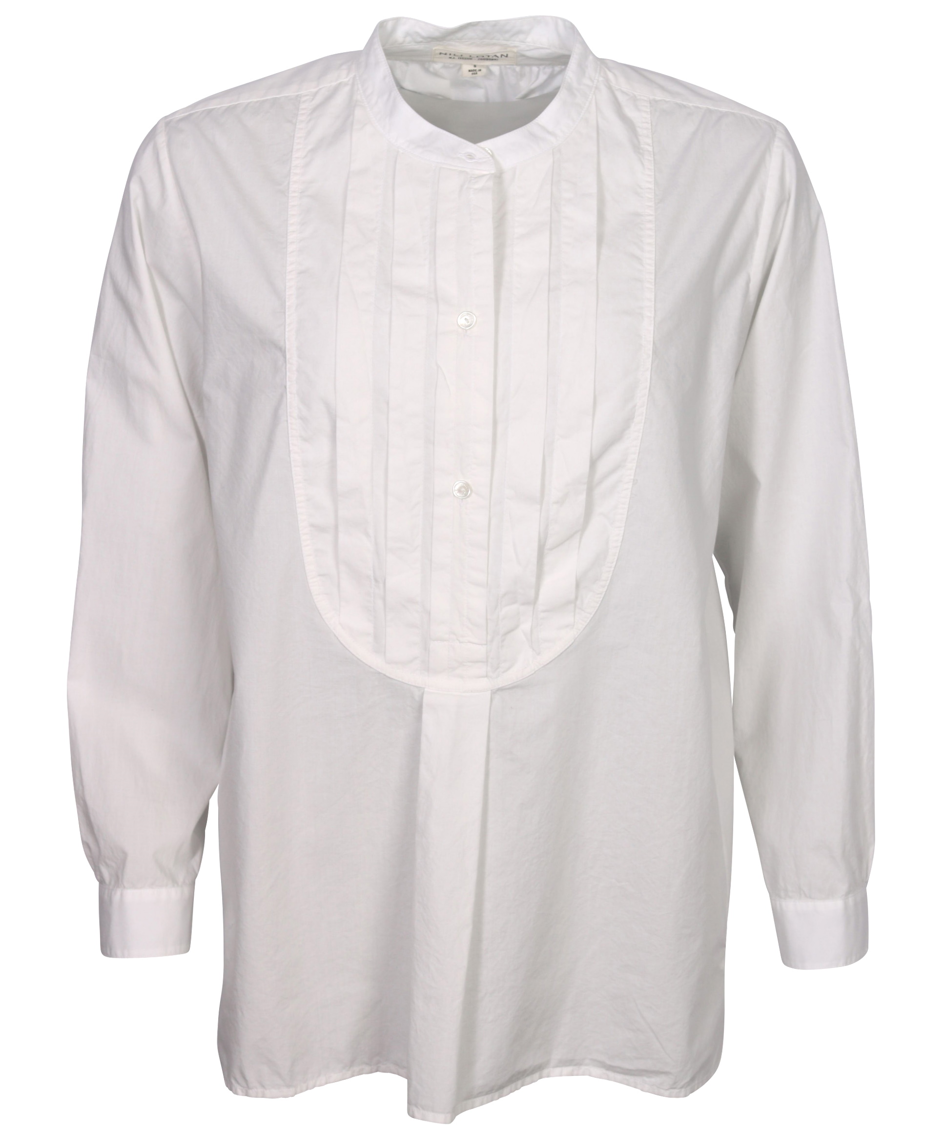 Nili Lotan Cotton Tunic Blouse Clemont White XS