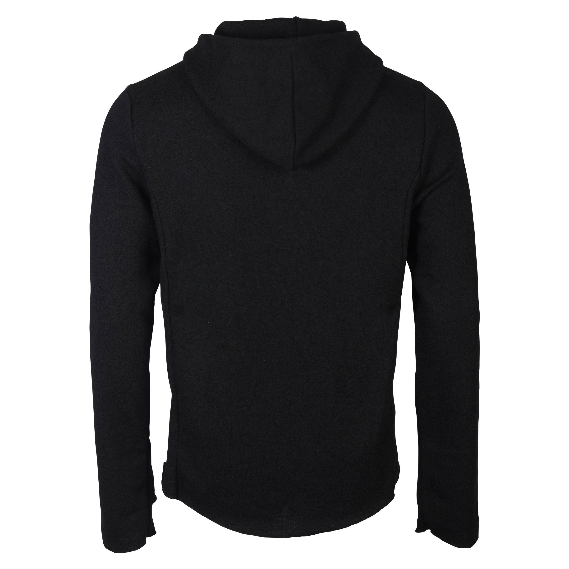 Hannes Roether Hooded Knit Sweater Black