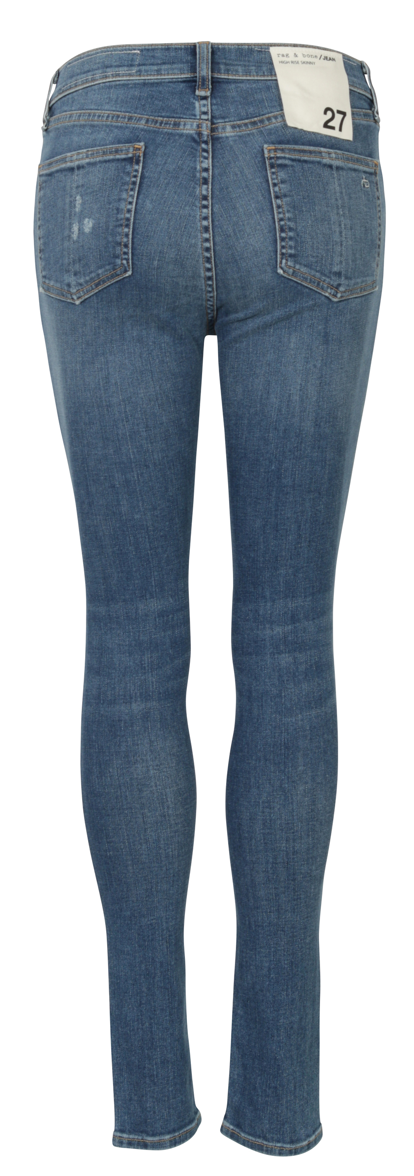 Rag & Bone High Rise Skinny mittelblau