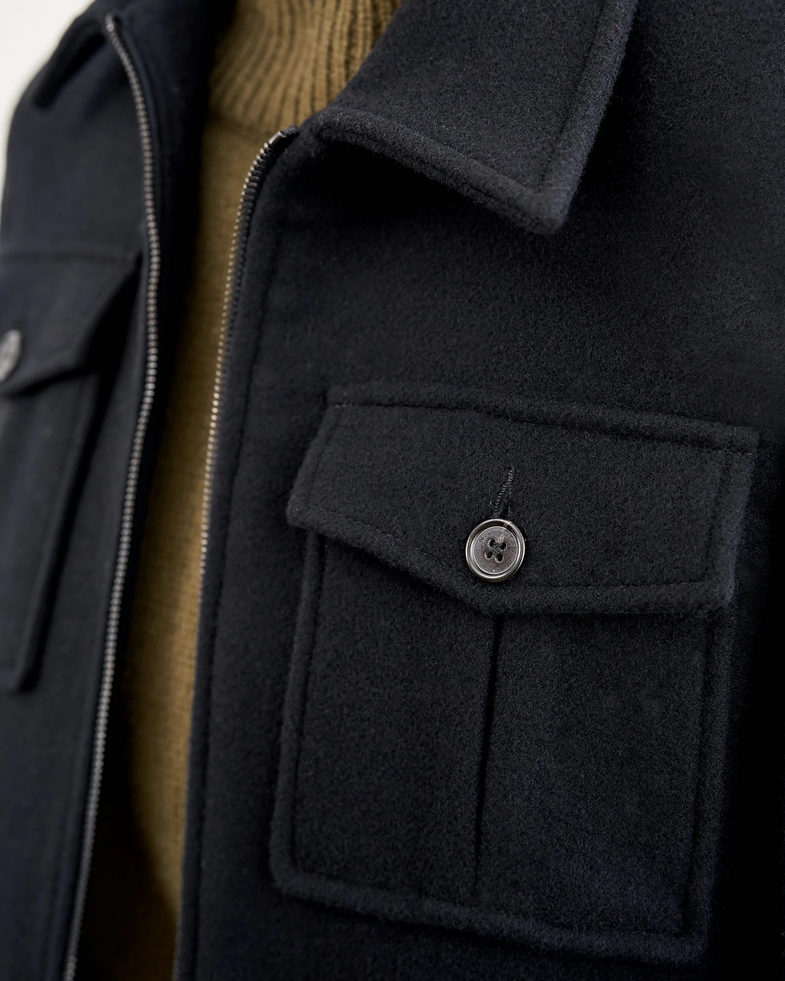 Nili Lotan Babine Military Cropped Jacket in Black