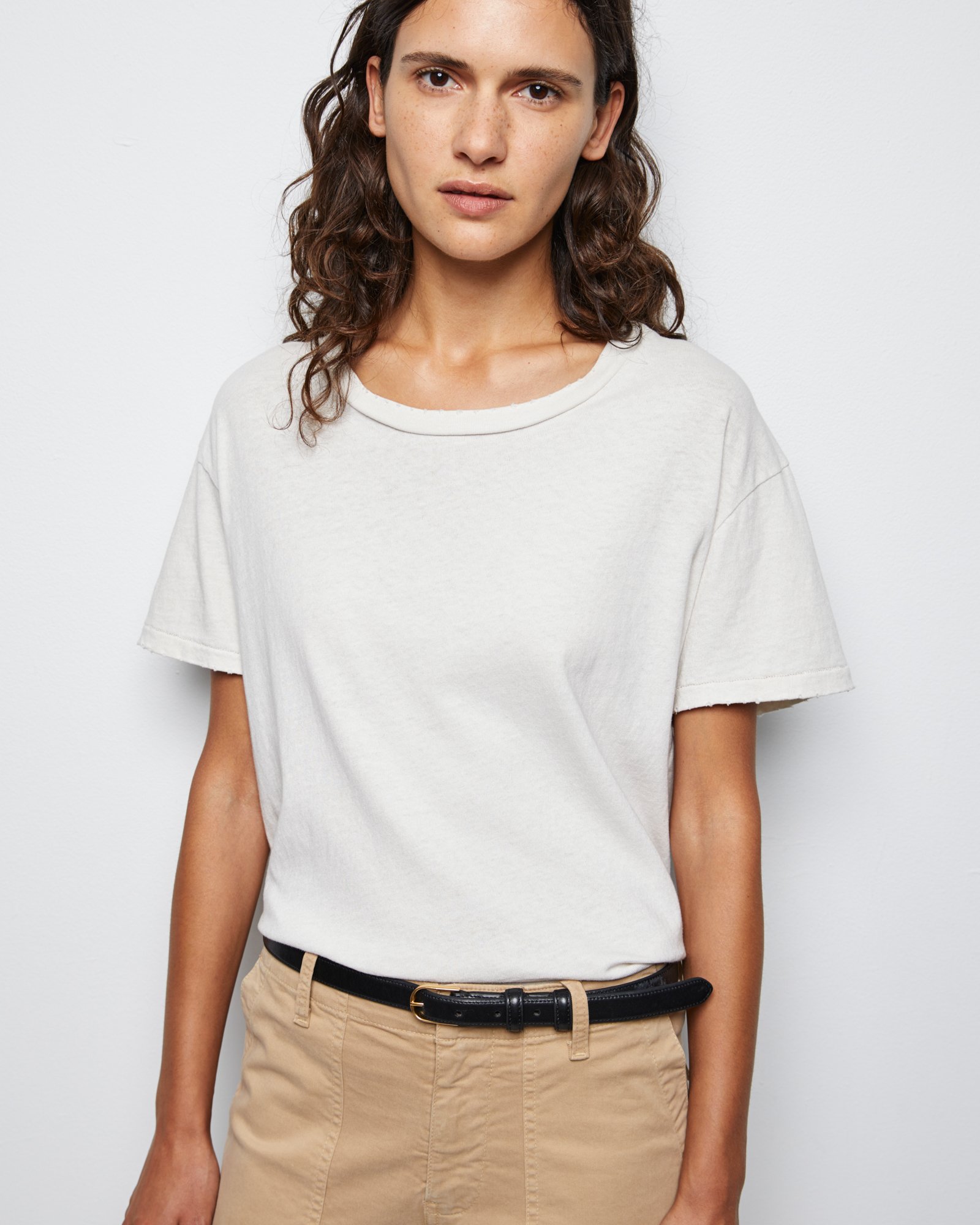 Nili Lotan Brady T-Shirt Chalk S
