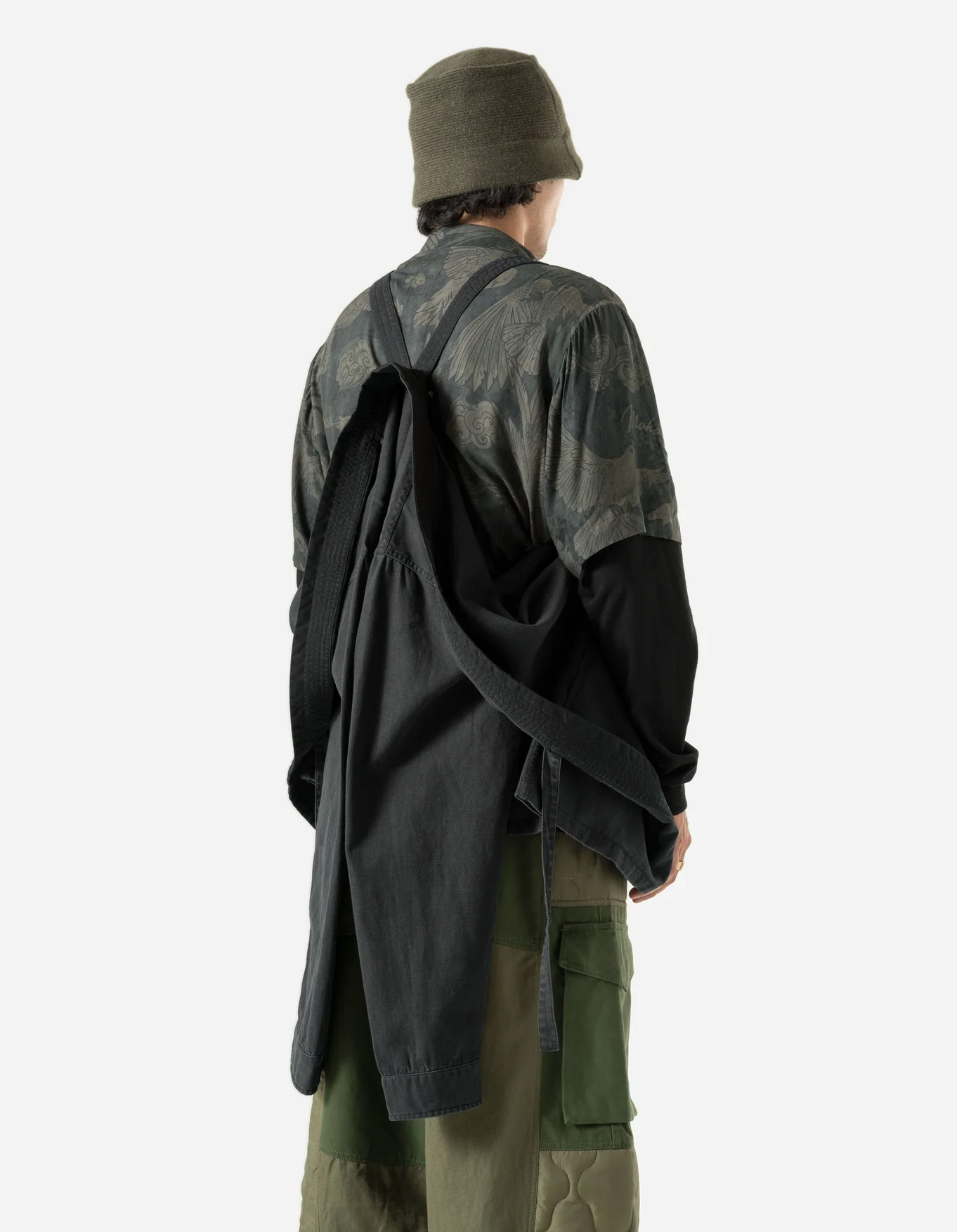 MAHARISHI 4605 Hemp Hanten Shirt in Black