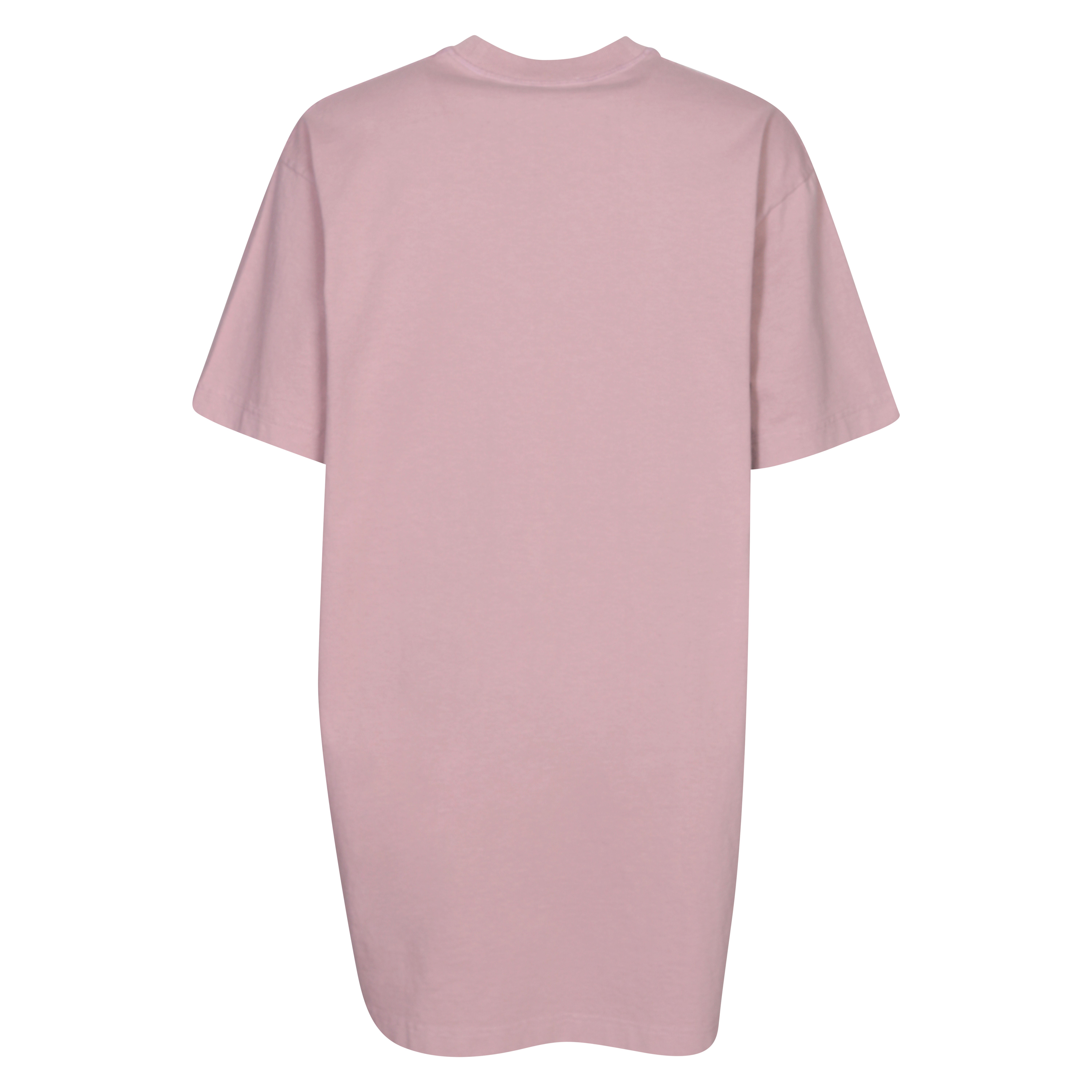 Acne Studios Cotton T-Shirt Dress in Mauve Pink XS