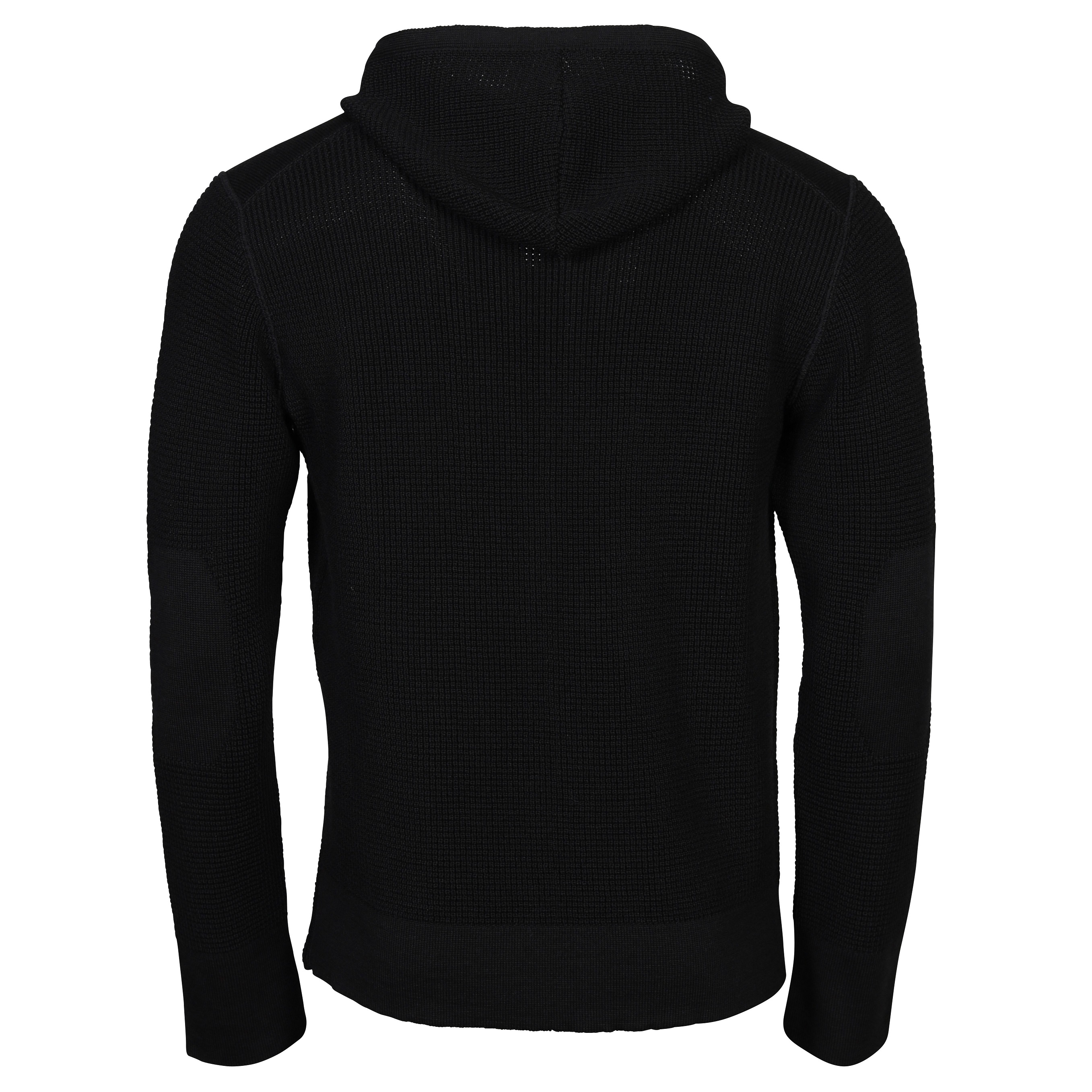 Hannes Roether Knit Zip Hoodie in Black