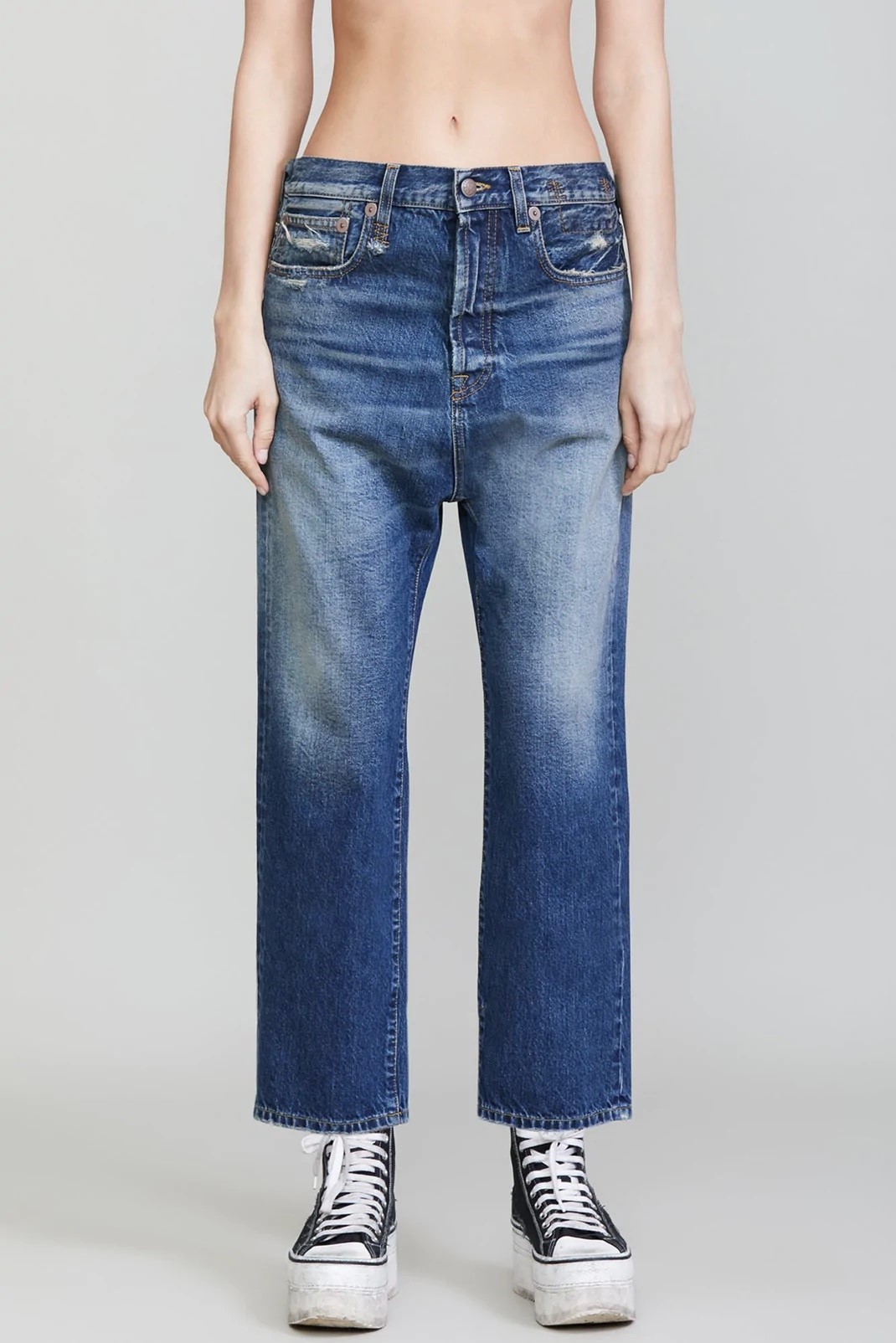 R13 Tailored Drop Jeans in Kyle Washing 28