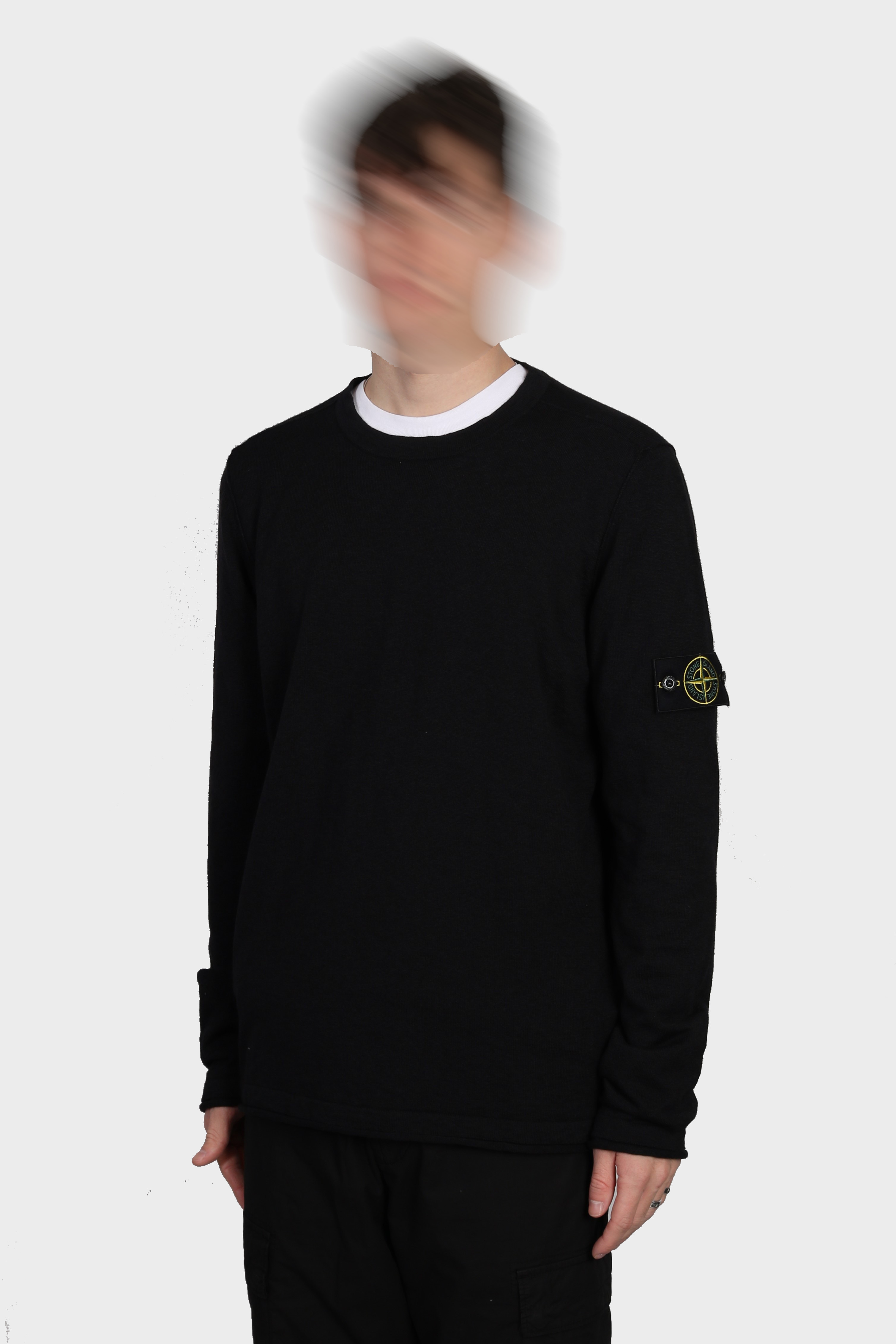 STONE ISLAND Summer Knit Pullover in Black  XL