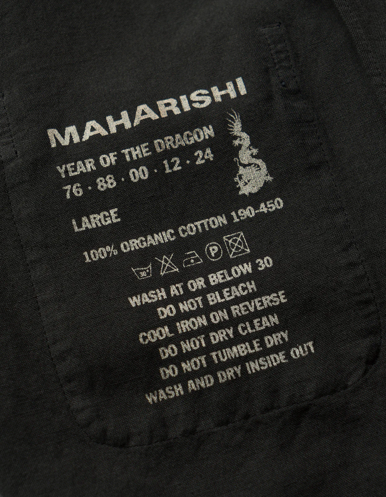 MAHARISHI 5211 Hemp Camp Collar Shirt in Black MAHARISHI 5211 Hemp Camp Collar Shirt in Black