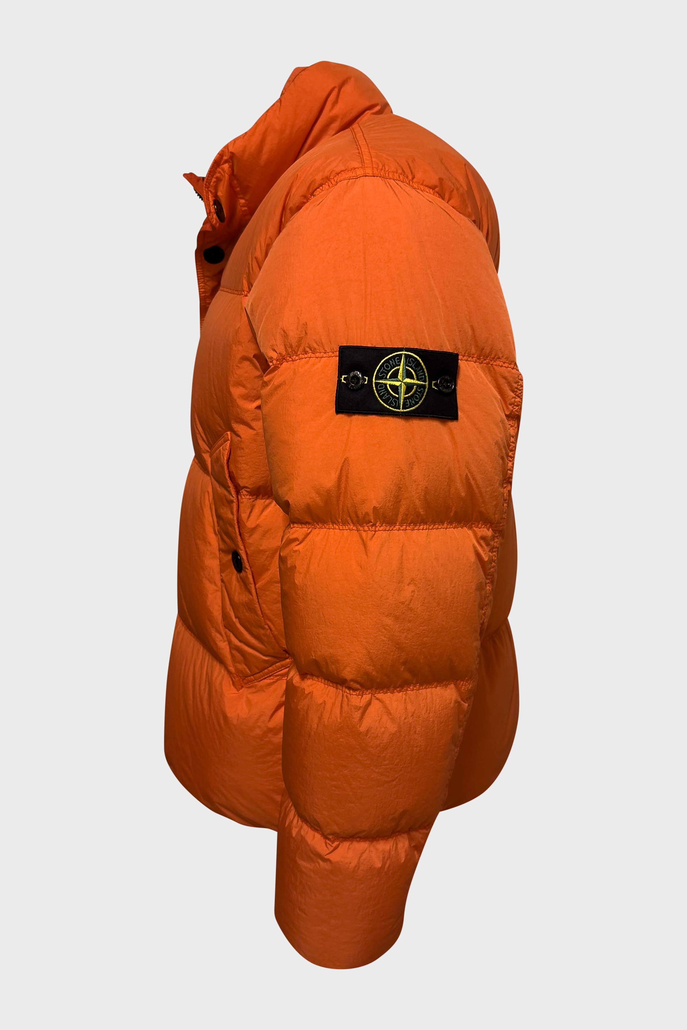 STONE ISLAND Garment Dyed Crinkle Reps Down Jacket in Orange STONE ISLAND Garment Dyed Crinkle Reps Down Jacket in Orange