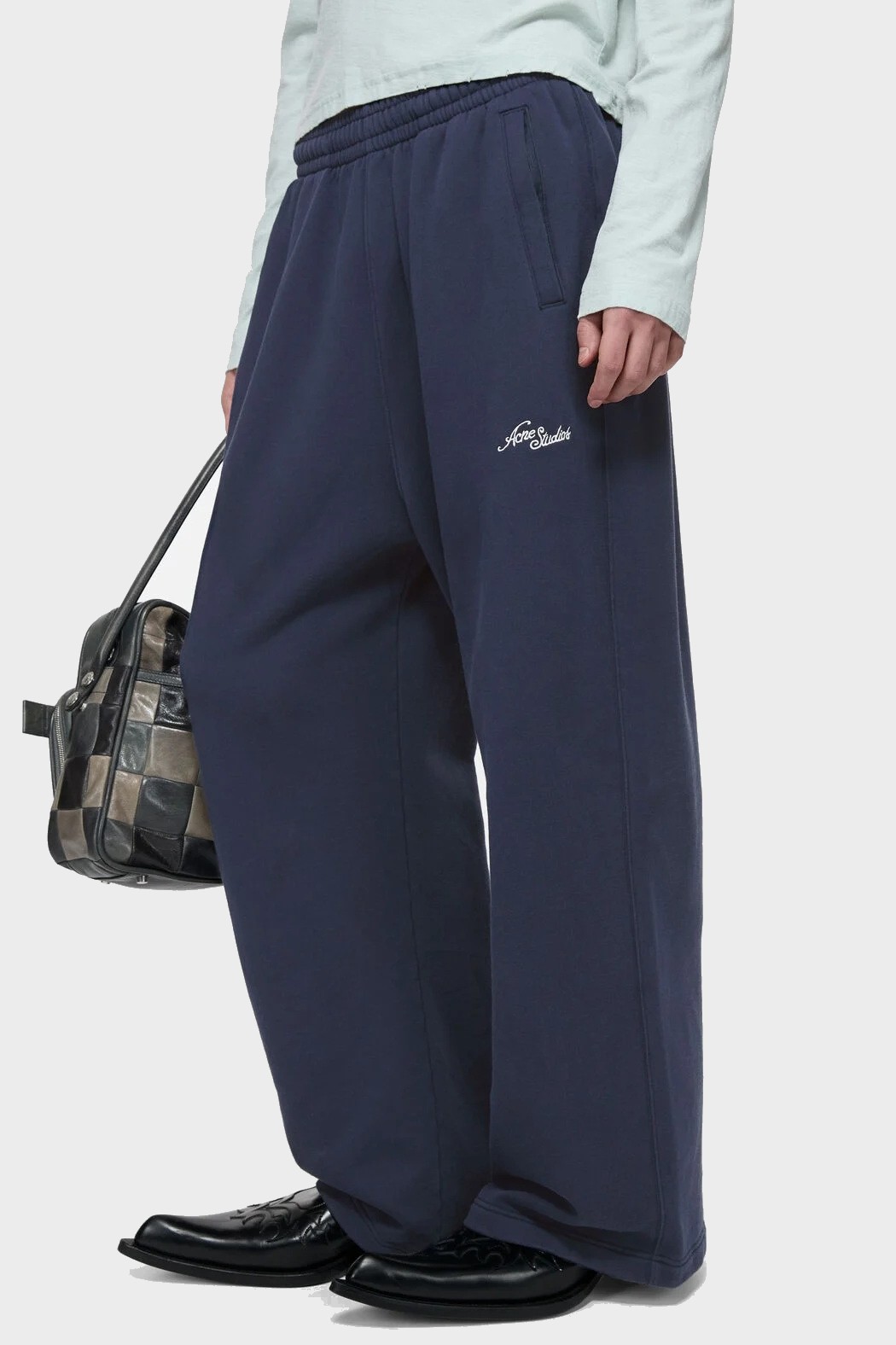 ACNE STUDIOS Logo Sweatpant in Dark Navy