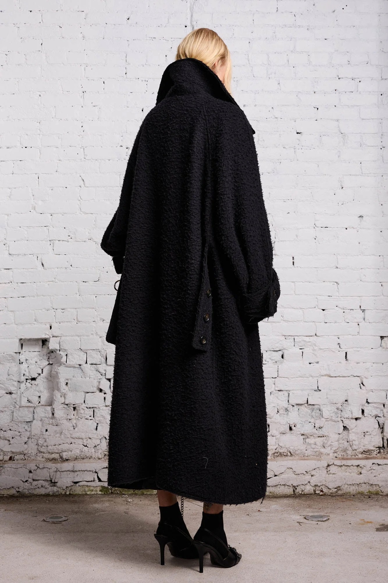 R13 Jumbo Coat in Black