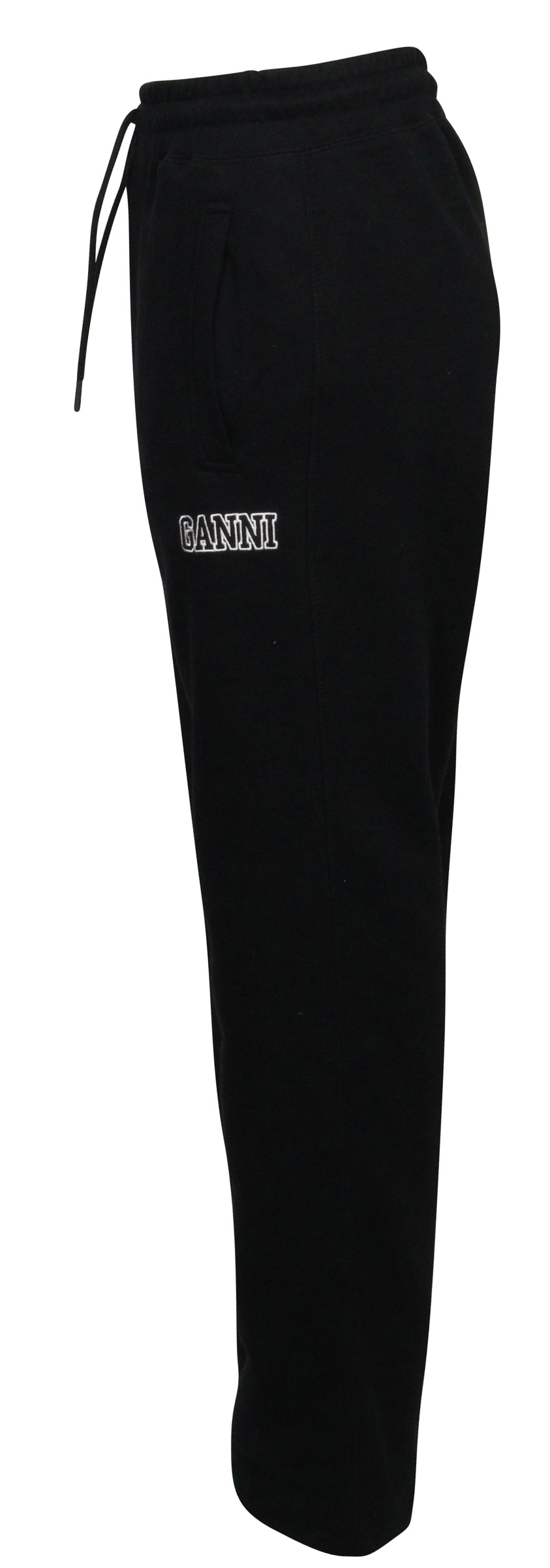 Ganni Straight Leg Sweat Pants Software Isoli Black